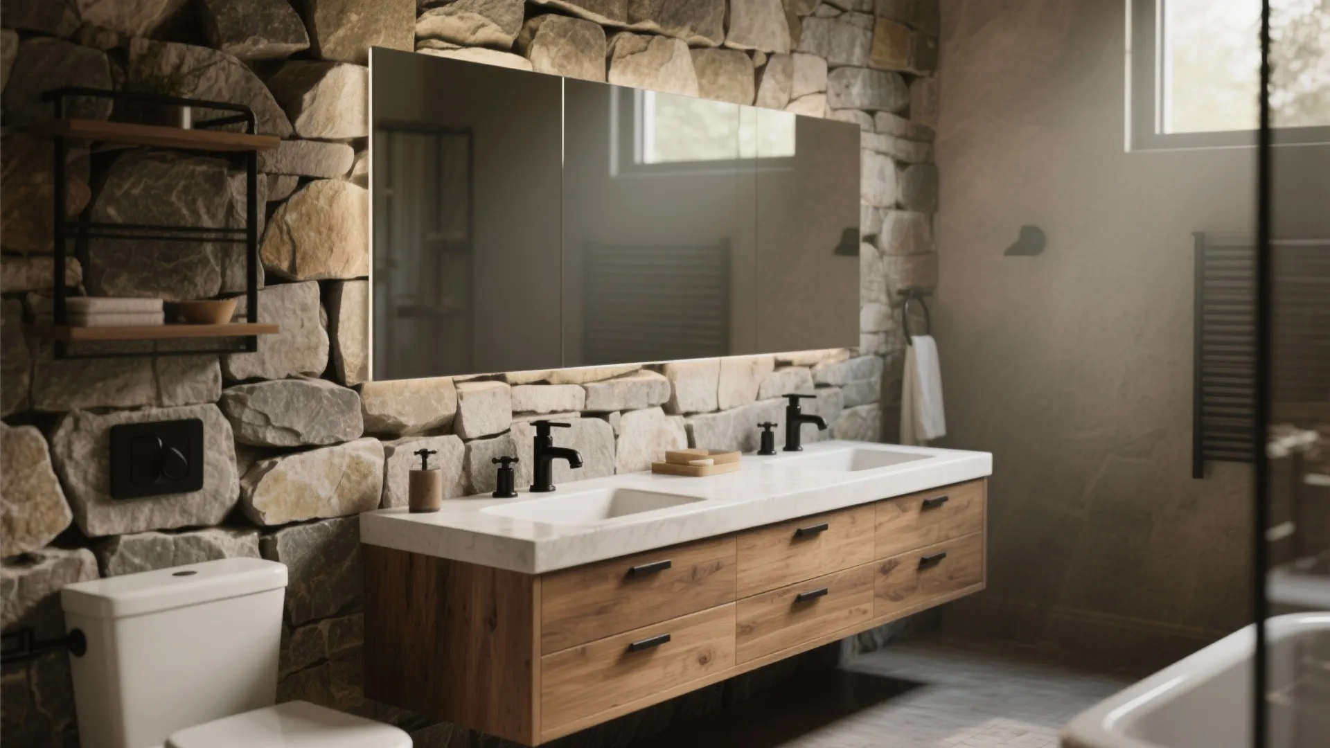 10. Natural Stone Accent Wall