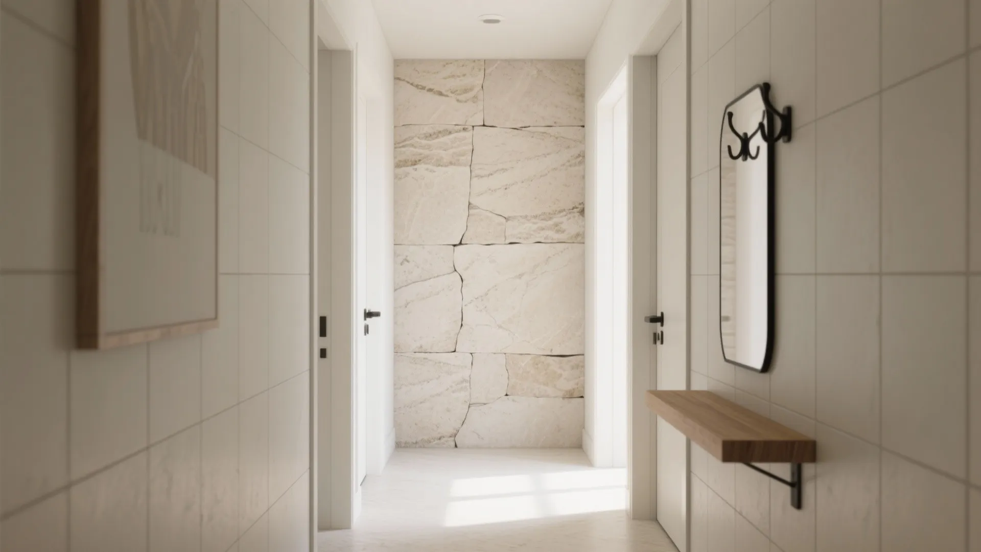 Minimalist Stone Accent Walls