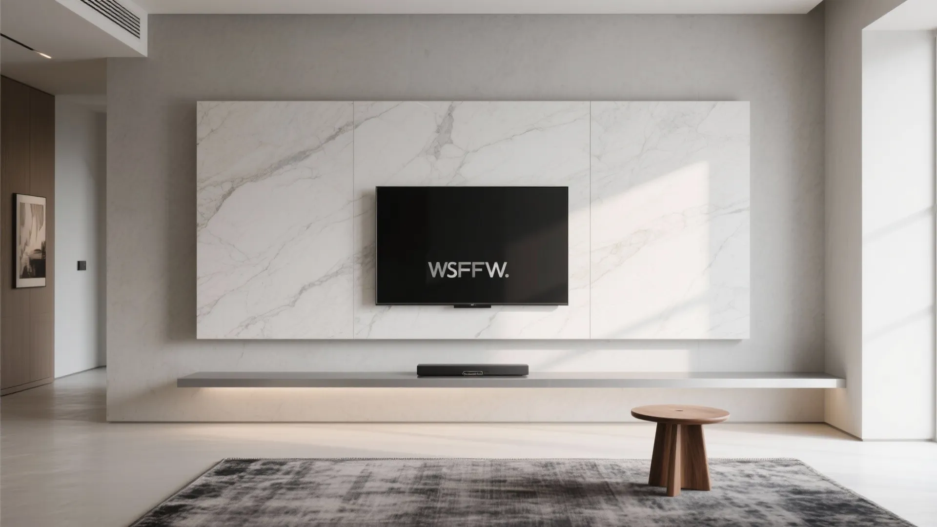 Large-Format Stone or Microcement Backdrop