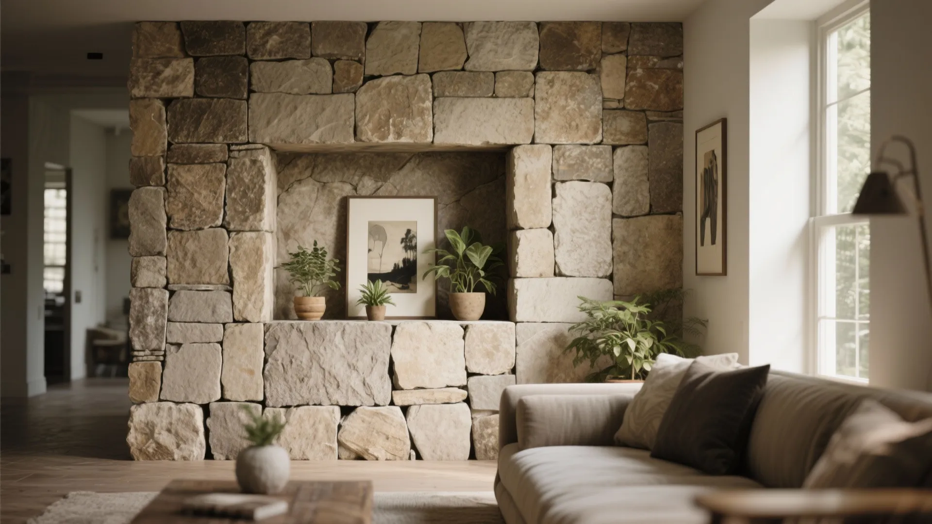 5. Stone or Tile-Backed Niche