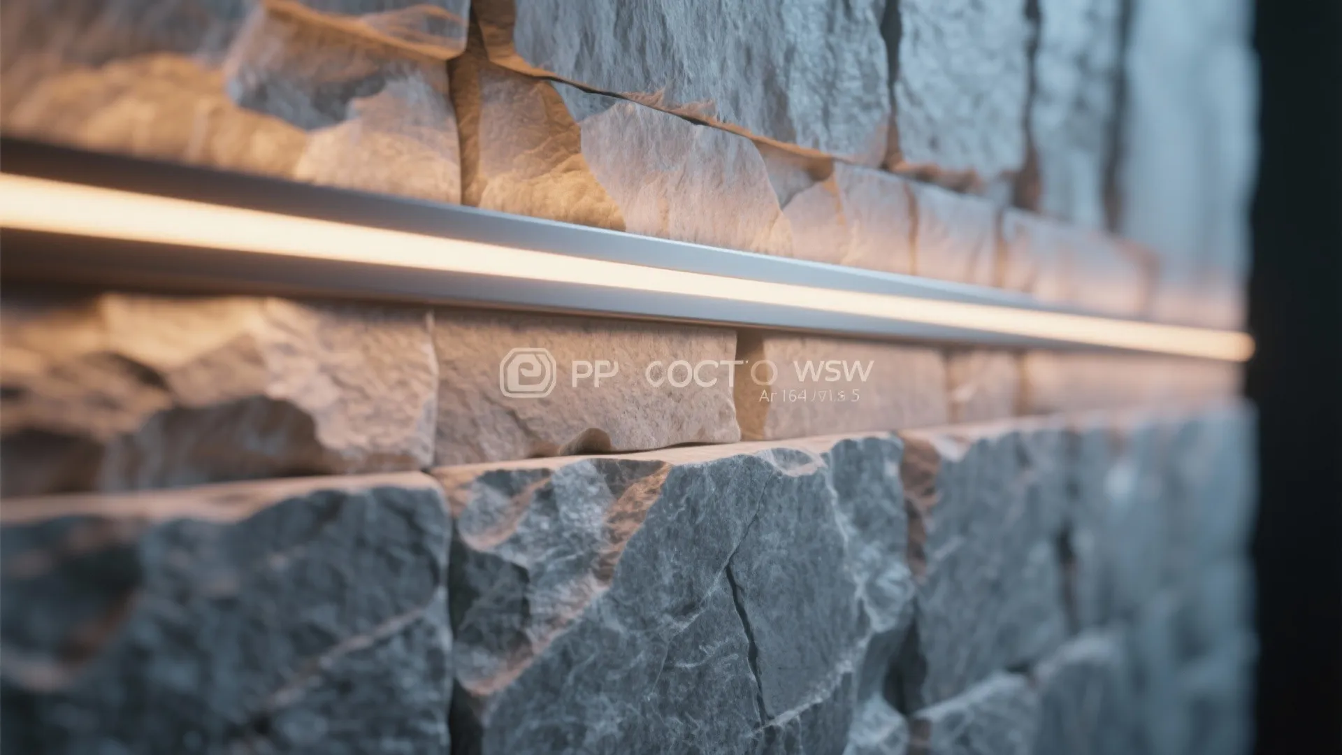 5. Hidden LED Strip with Stone Backdrop