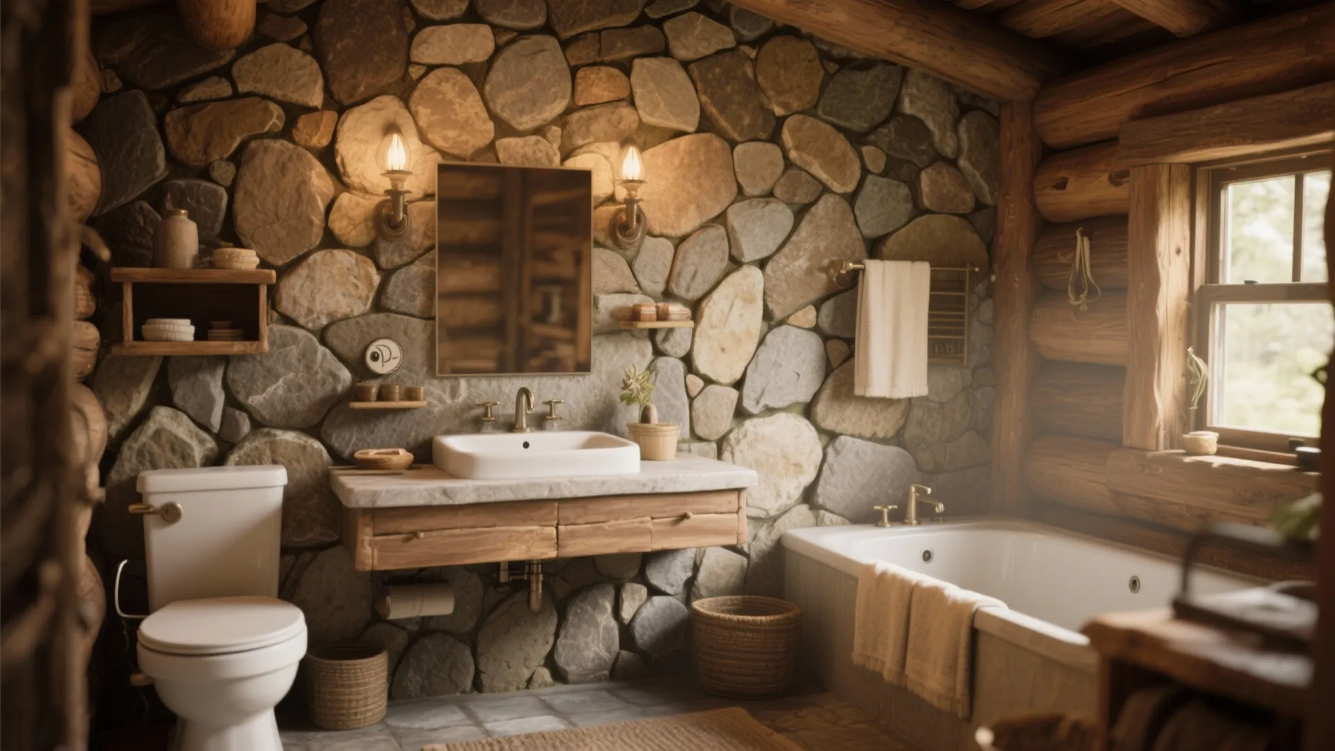 Tip 3: Stone or Faux-Stone Surfaces