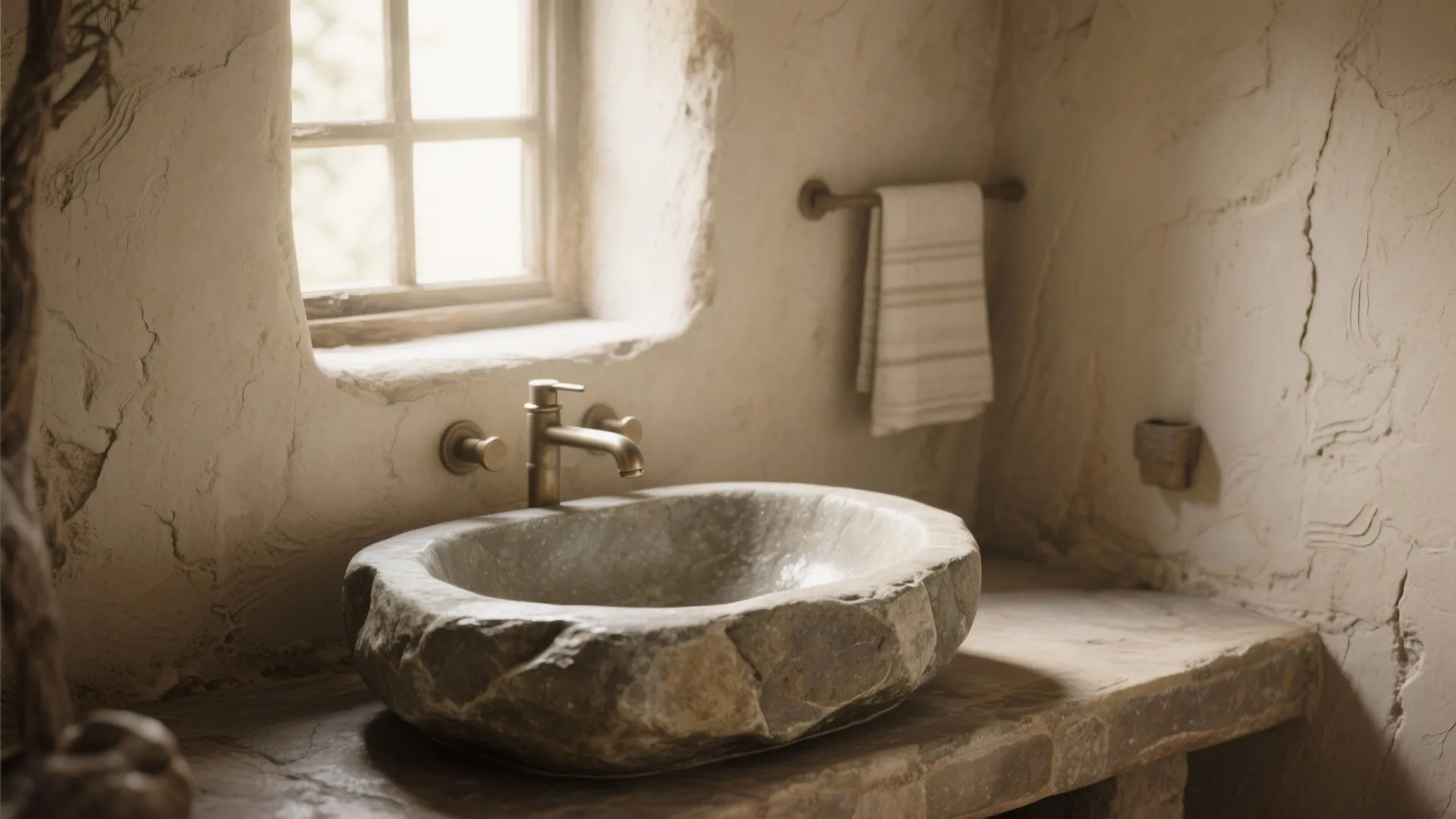 1. Embrace raw stone and textured plaster