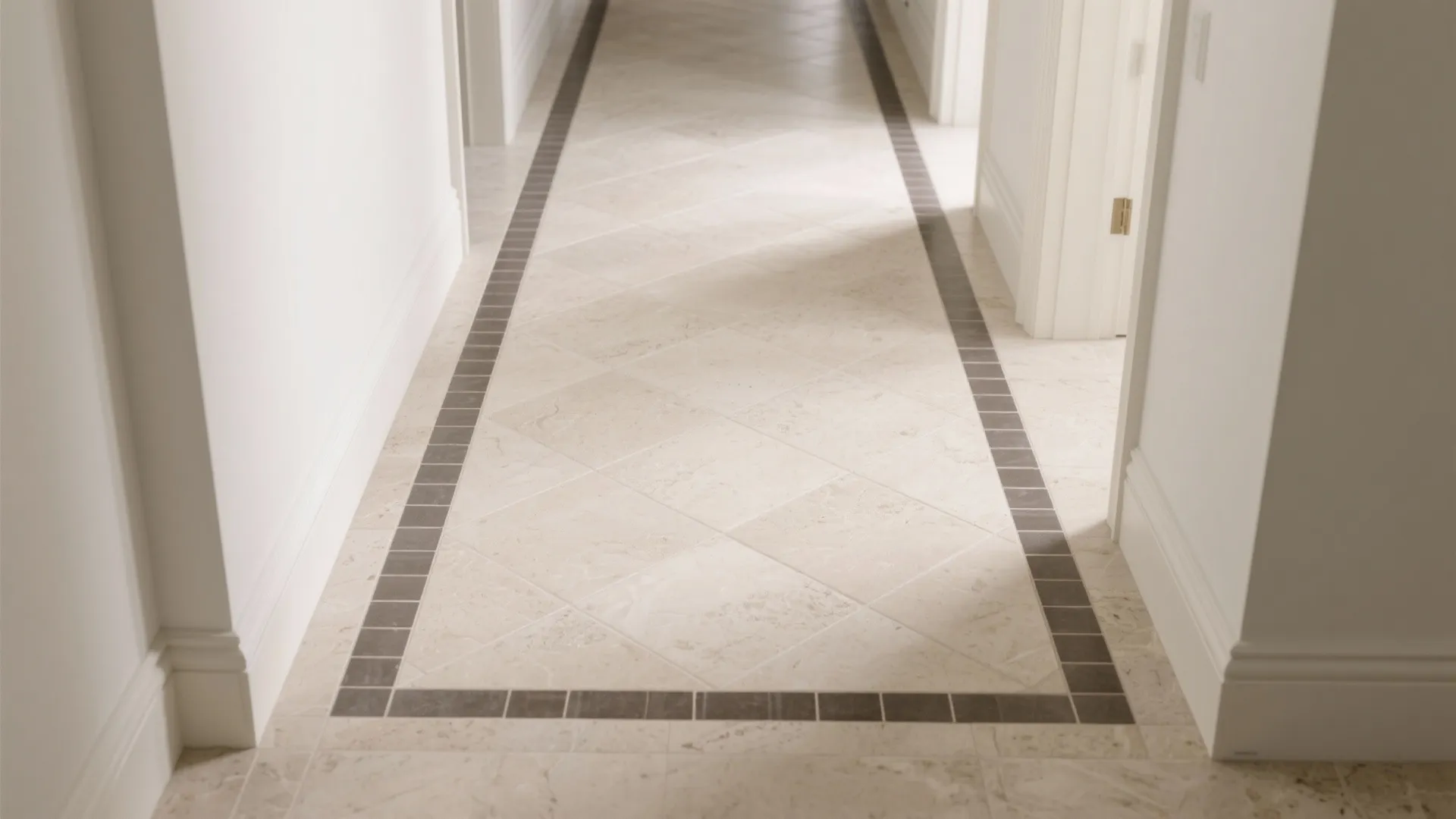 Stone-Look Tiles with Border Inlays