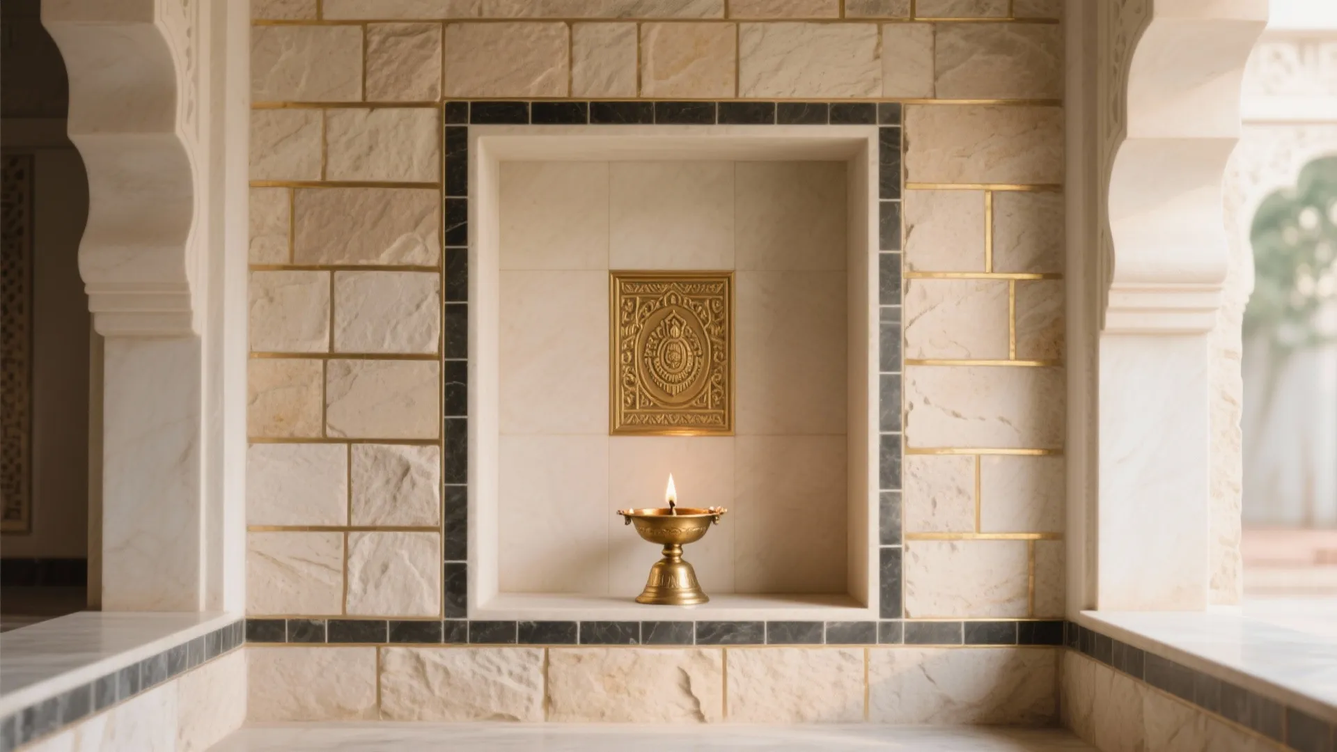 Inspiration 1: Warm Stone With Brass Inlay