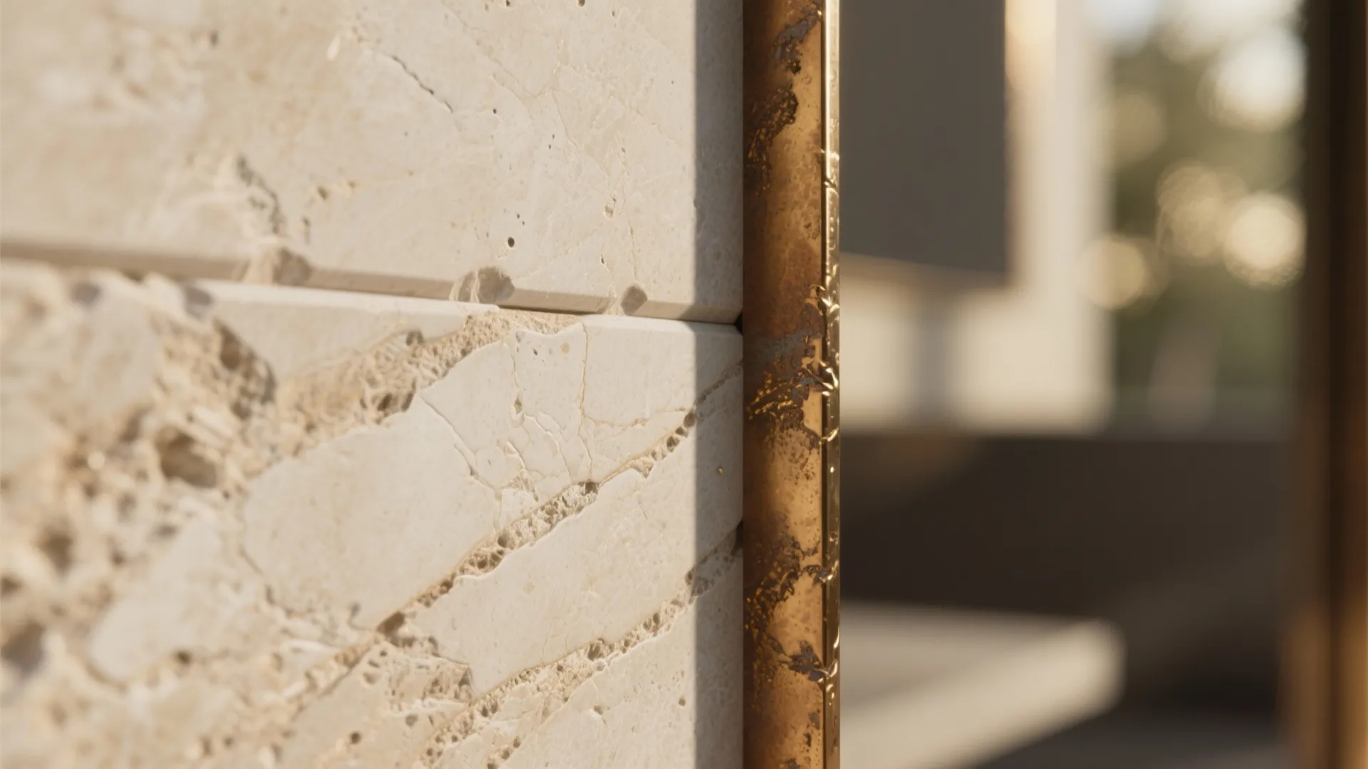 Statement stone and warm metals, used wisely