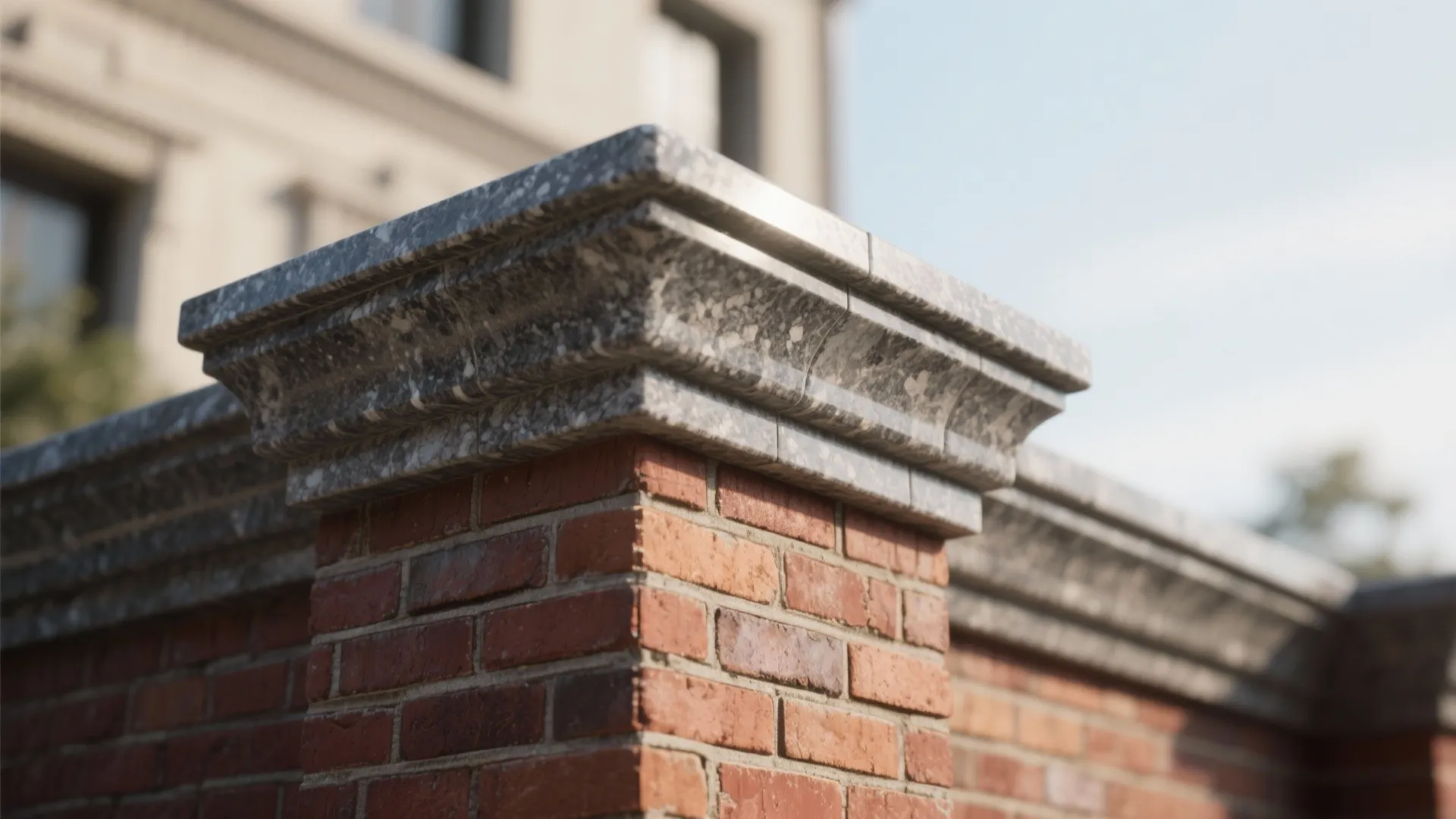Capped Parapet with Stone