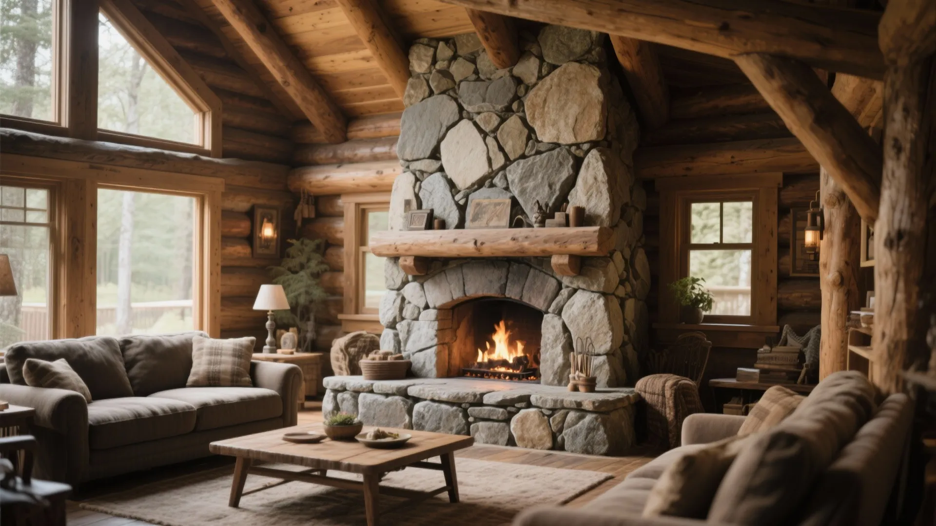 5. Floor-to-Ceiling Stone Cladding