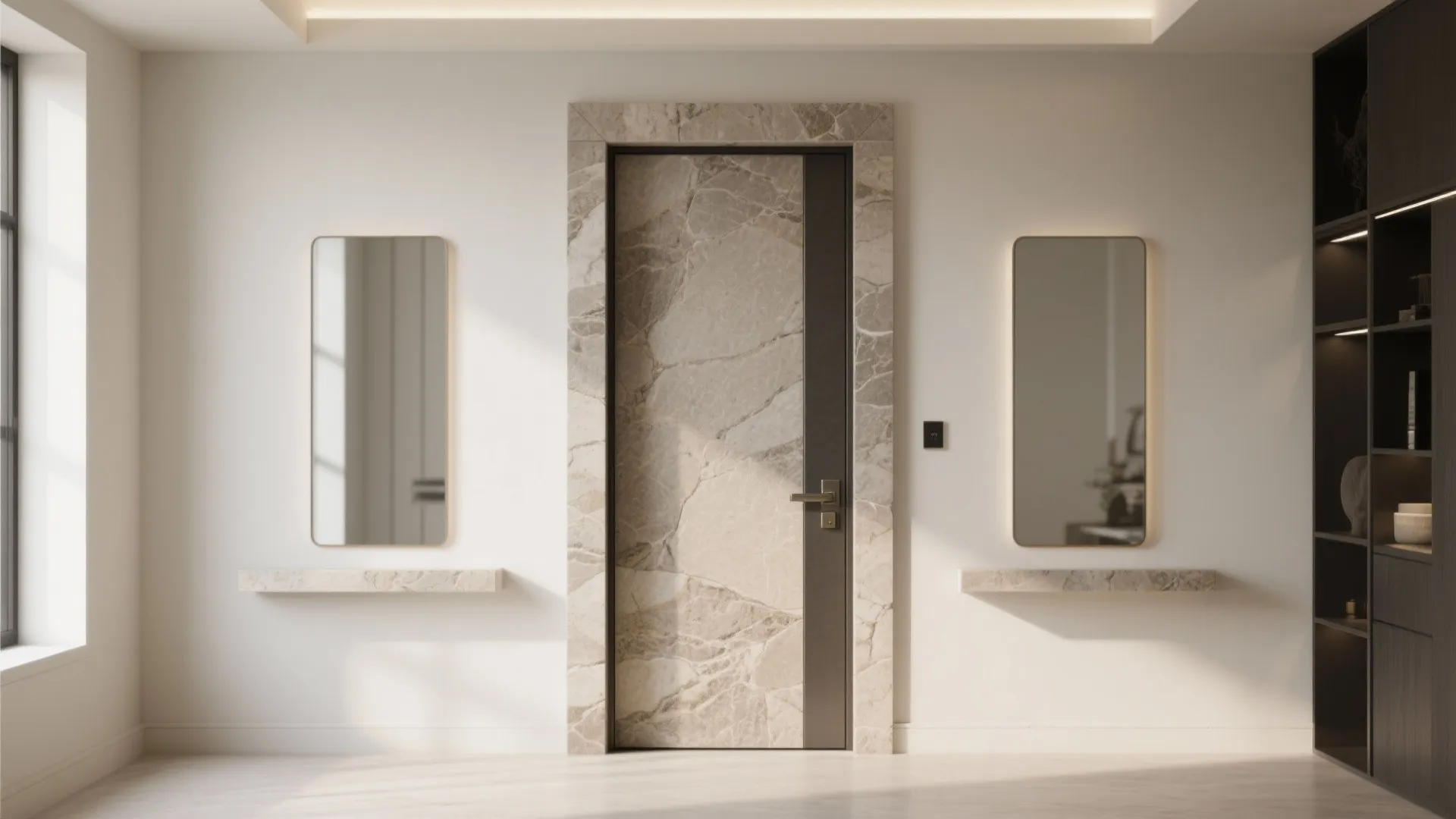 Statement Stone Cladding Around the Main Door