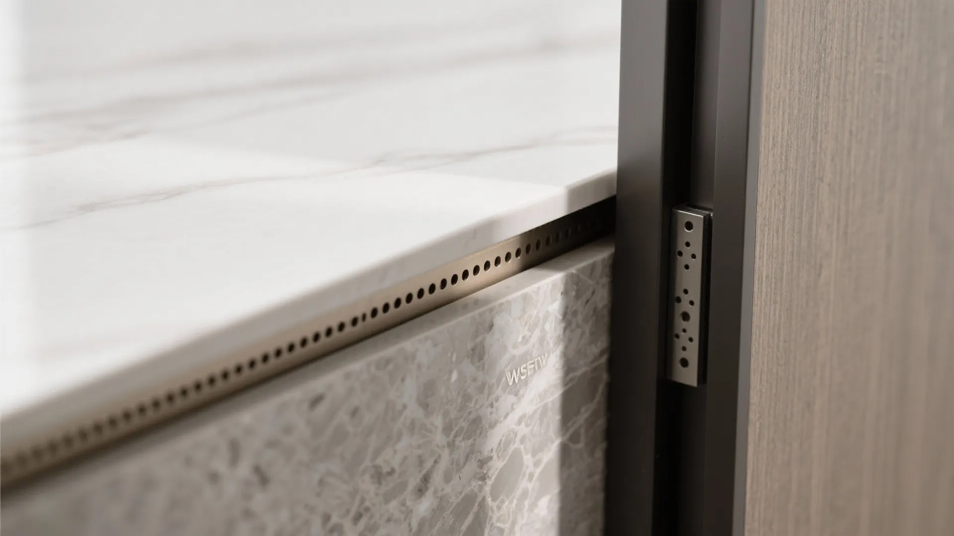 Monolithic Stone-Look Panel with Concealed Storage