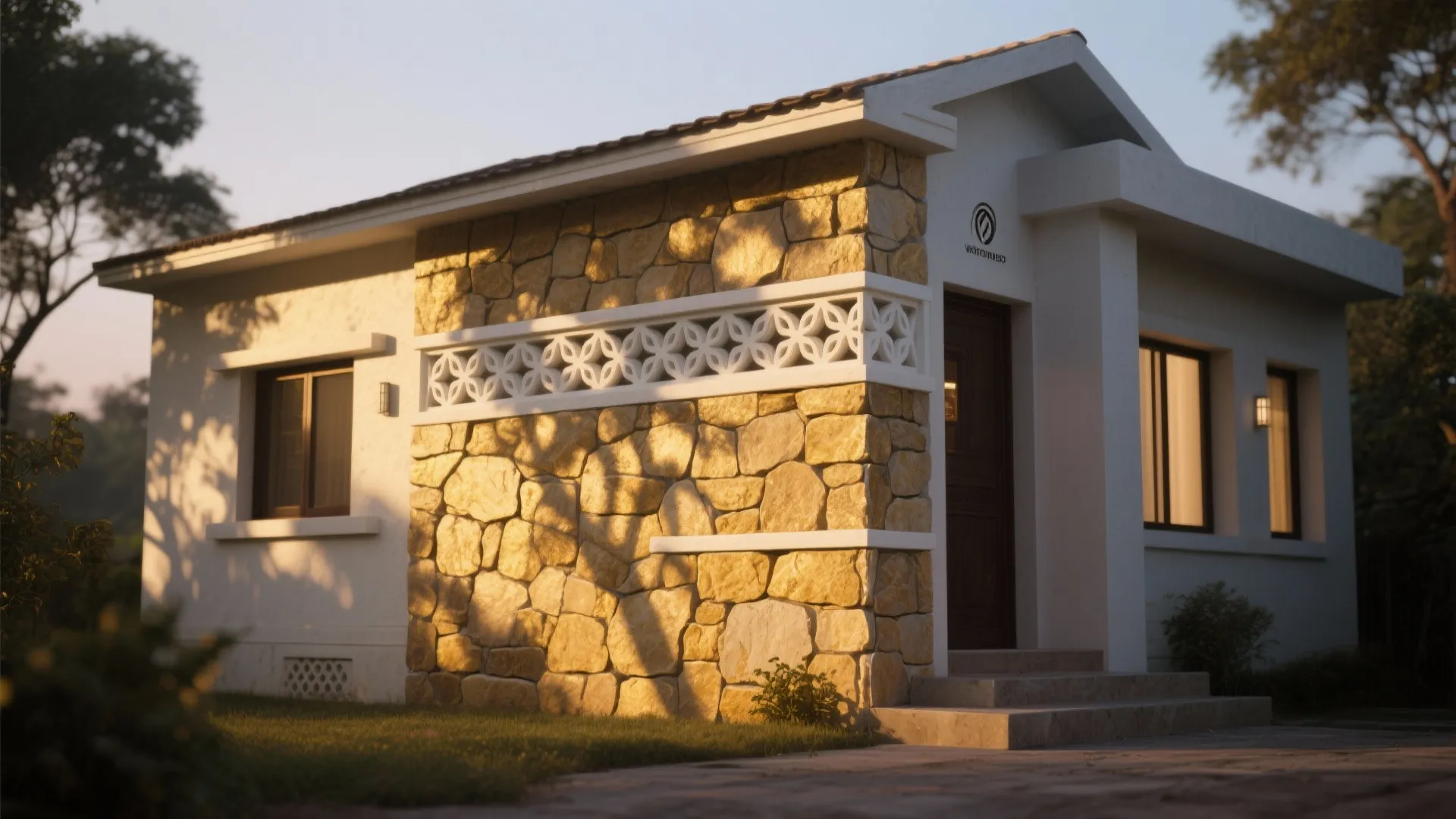 Stone Cladding with Jaali Accents