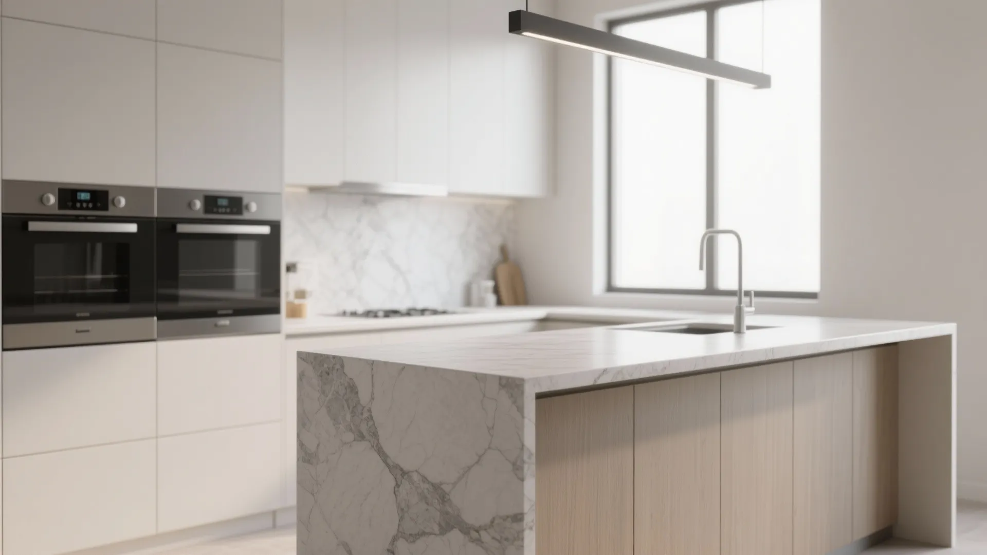 2. Thin Stone Laminate for a Sleek Look on a Budget