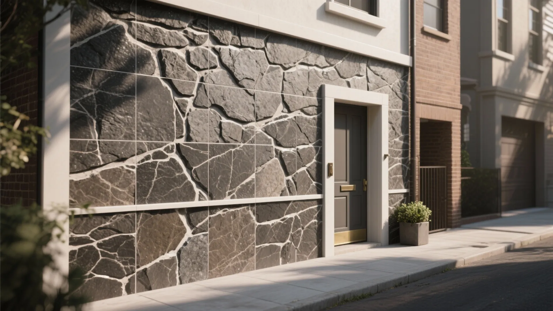 Textured Stone-Look Cladding for Character