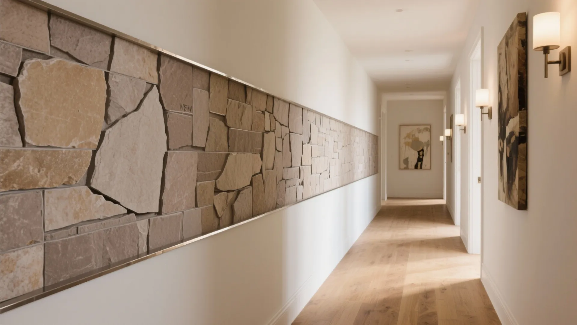 Stone-Texture 3D Tiles for Warm, Natural Mood