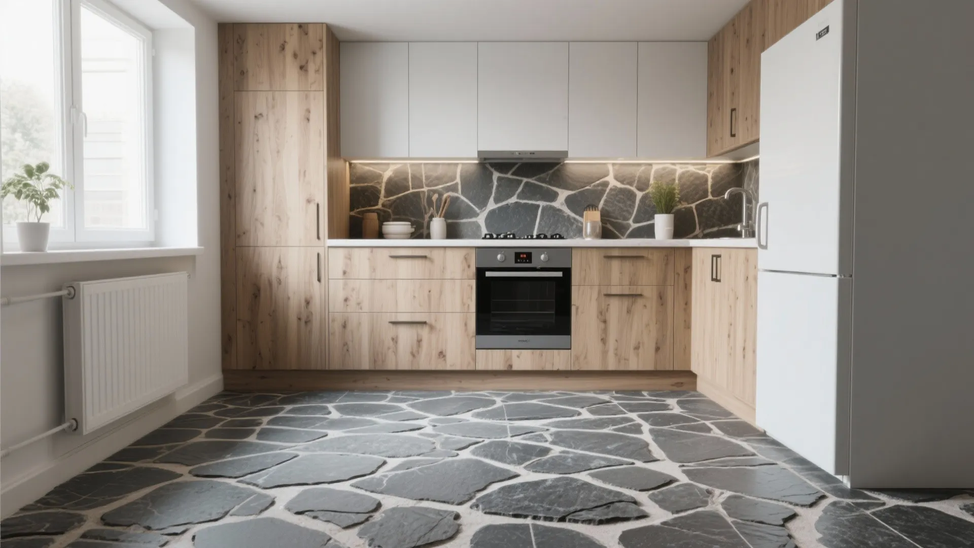 4. Textured Stone-Look Tiles