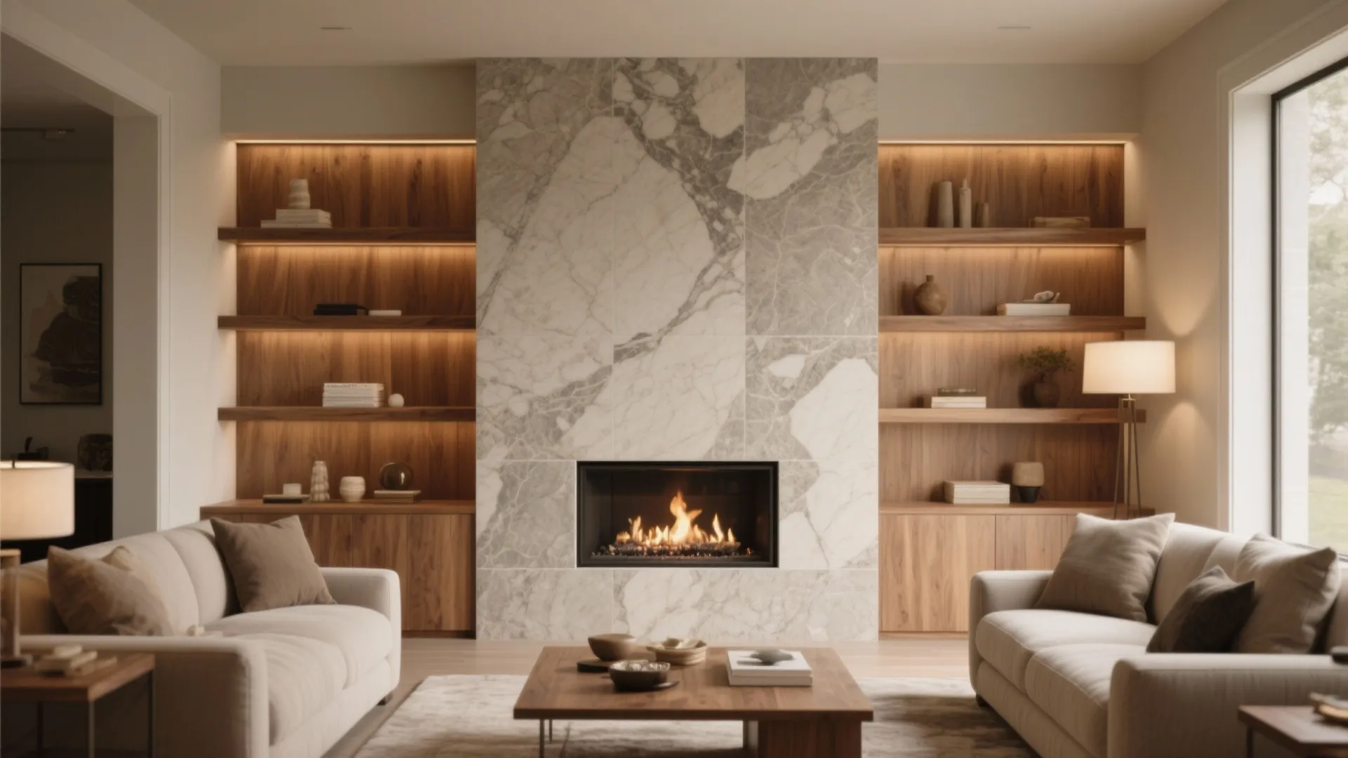 Stone-look porcelain for timeless texture without the hassle