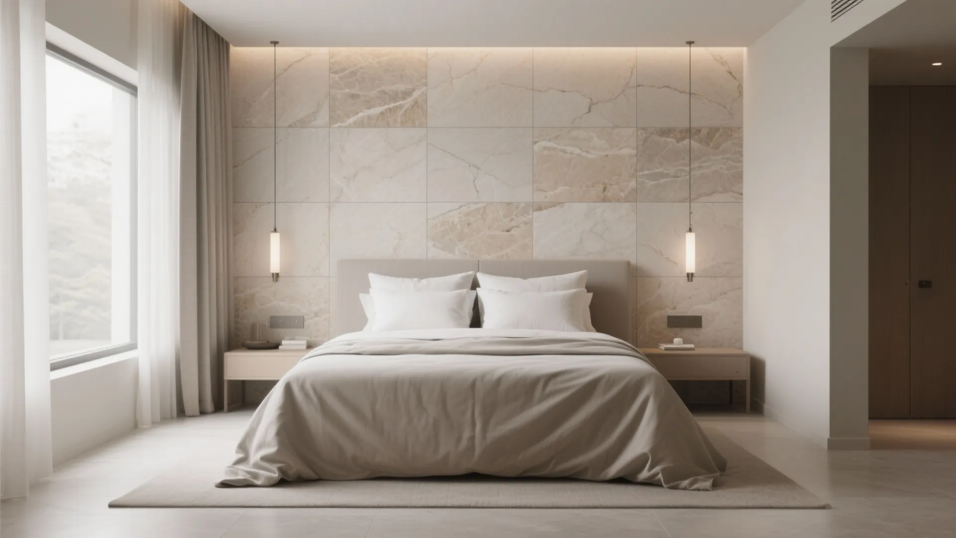 Large-Format Stone-Look Tiles for Serenity