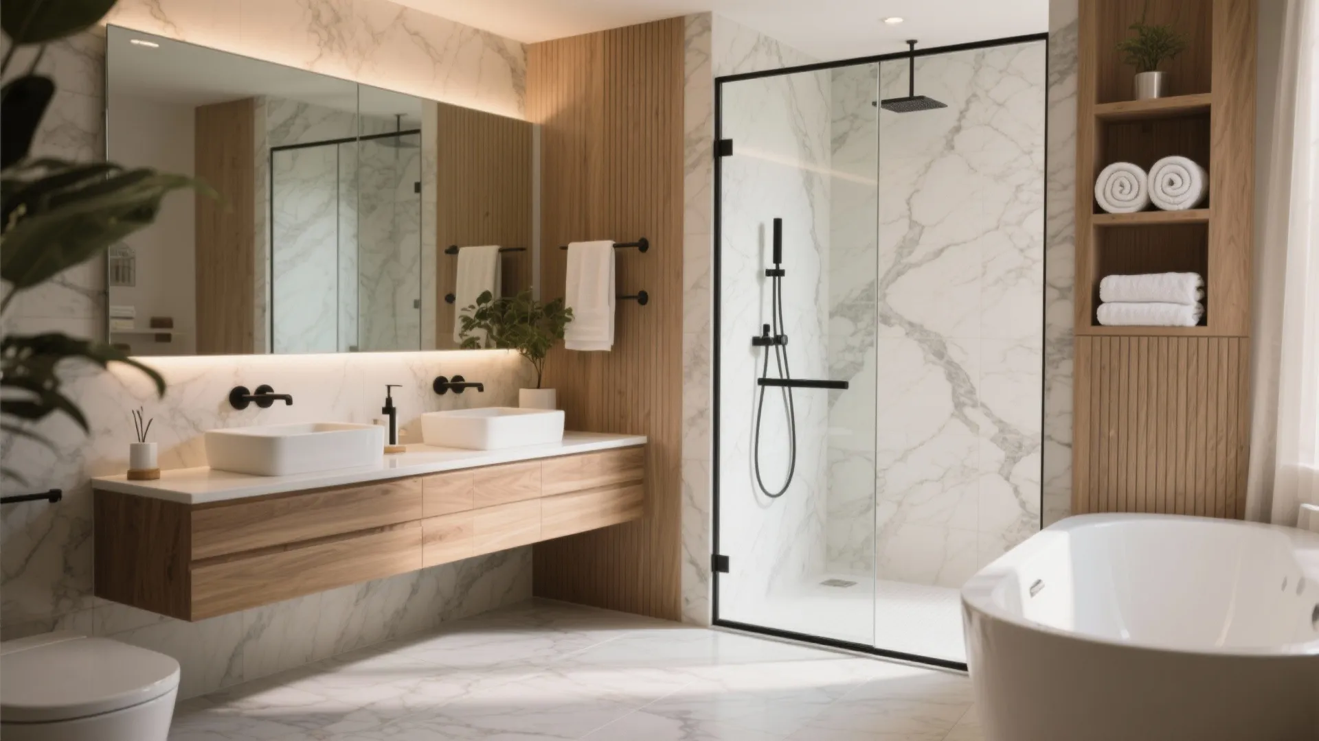 Stone-look porcelain for a spa mood