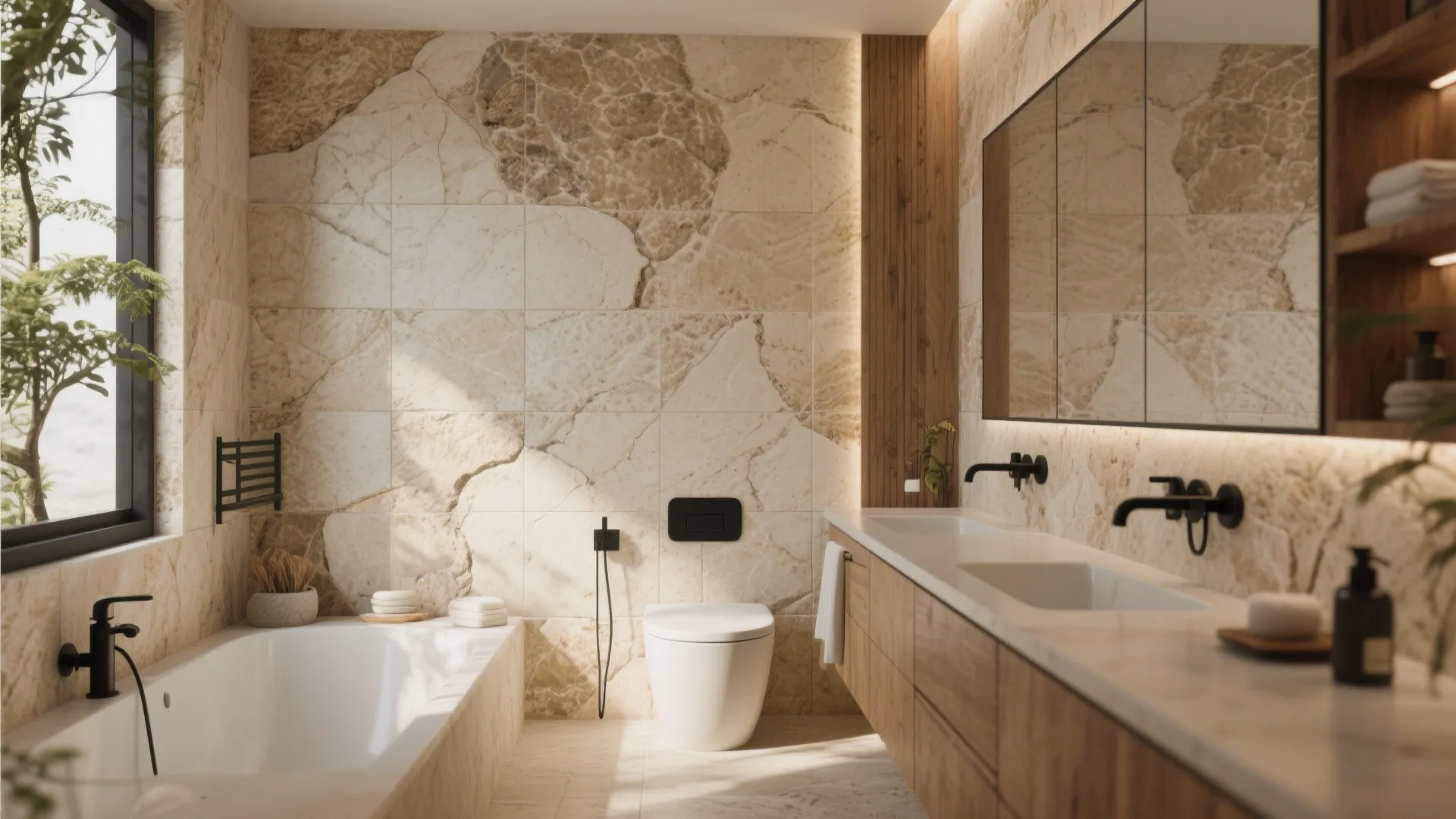Textured Stone-Look Tiles