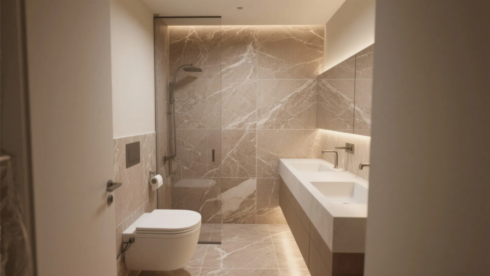 Textured stone-look tiles for warmth without the upkeep