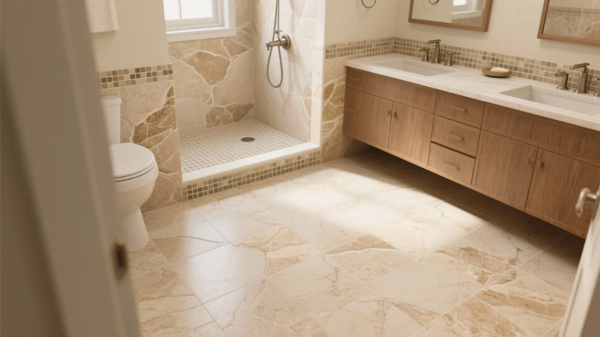 Stone-Look Porcelain for Warmth without the Fuss