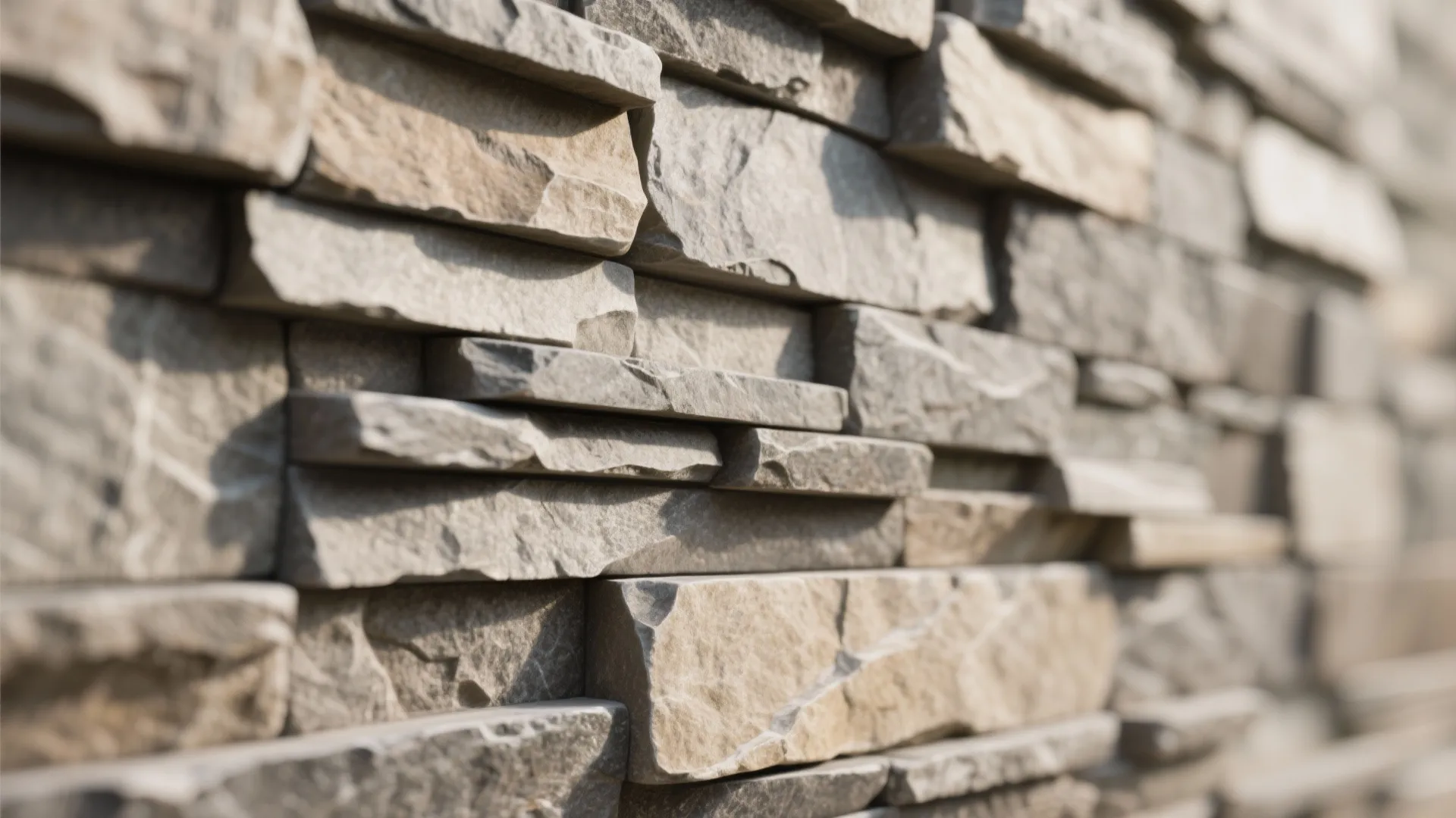 Stacked stone veneer on targeted accent walls