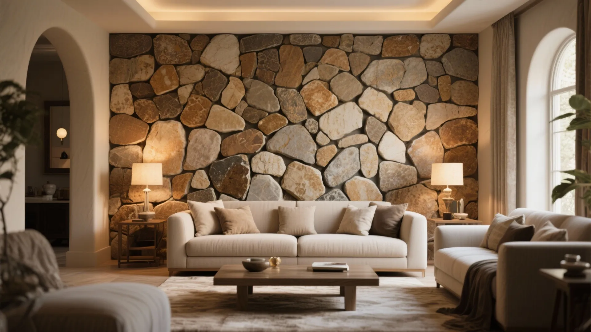 Stone Mosaic Feature Wall