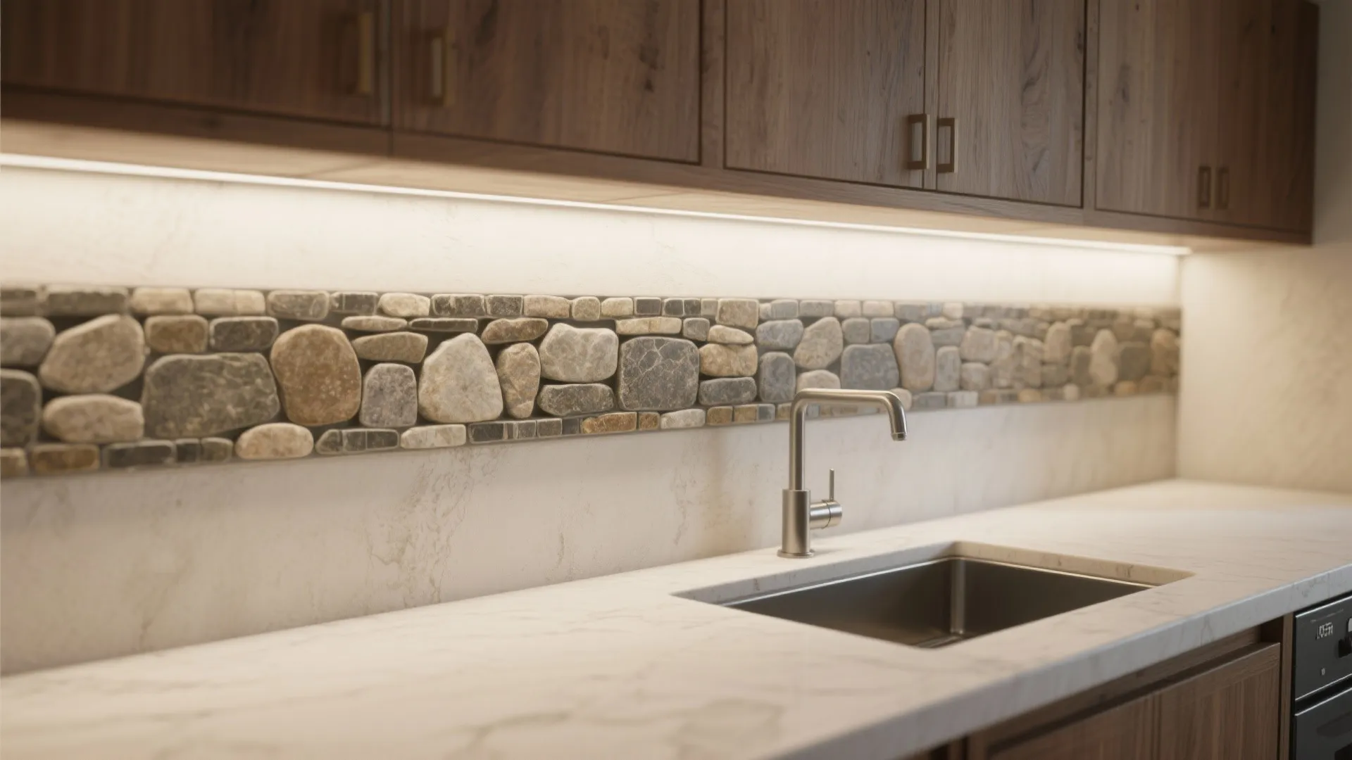 4. Stone Mosaic Accent Strip