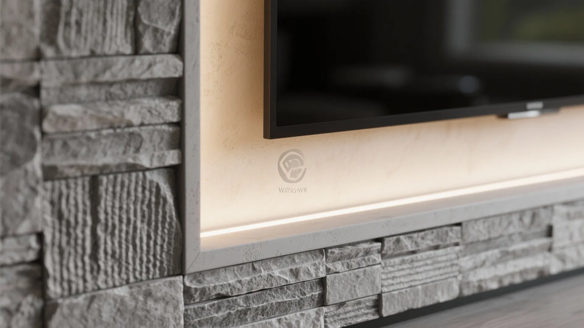 Textured Stone Niche With Warm LED Wash