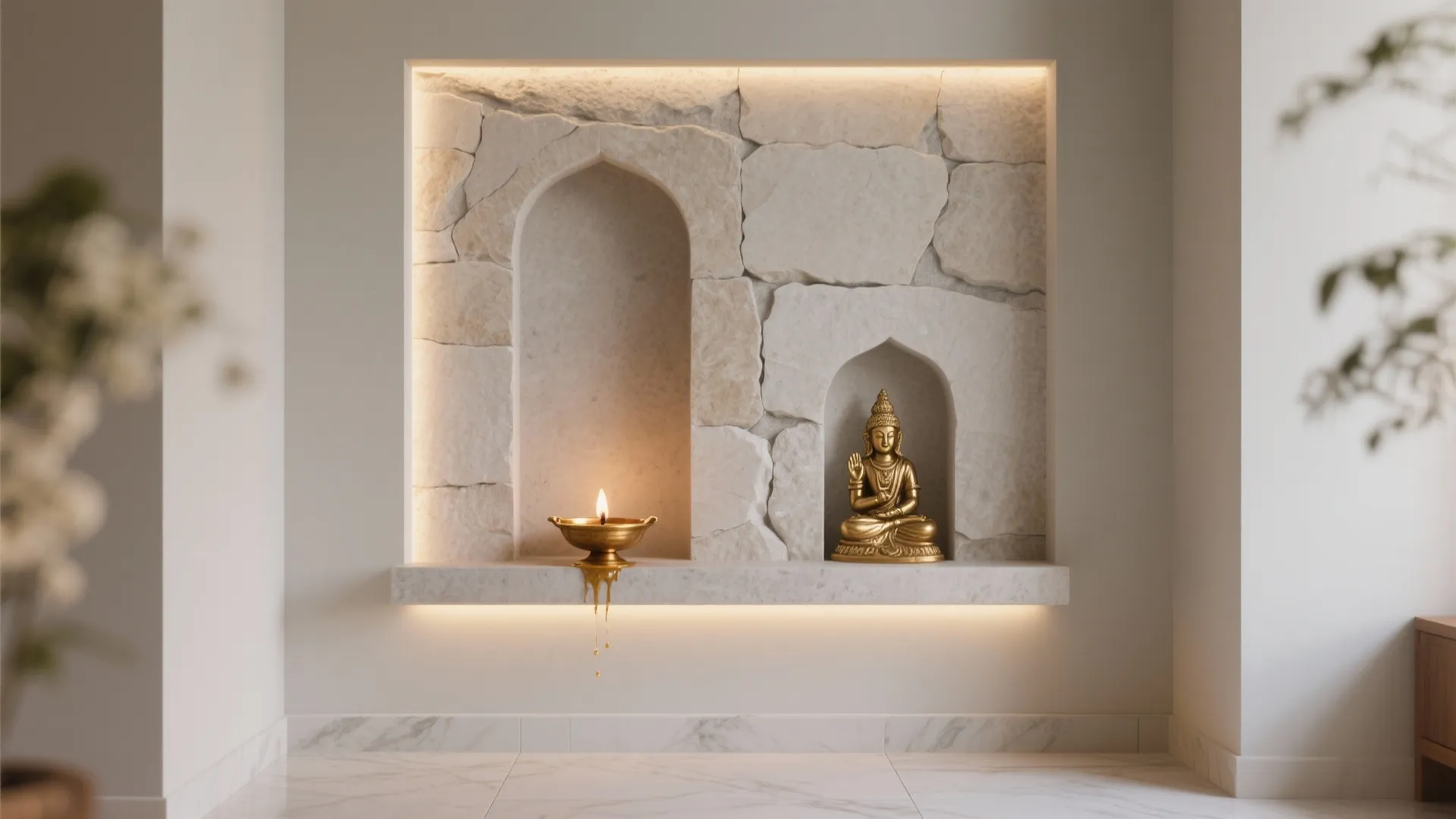 Minimal Stone Niche Backdrop