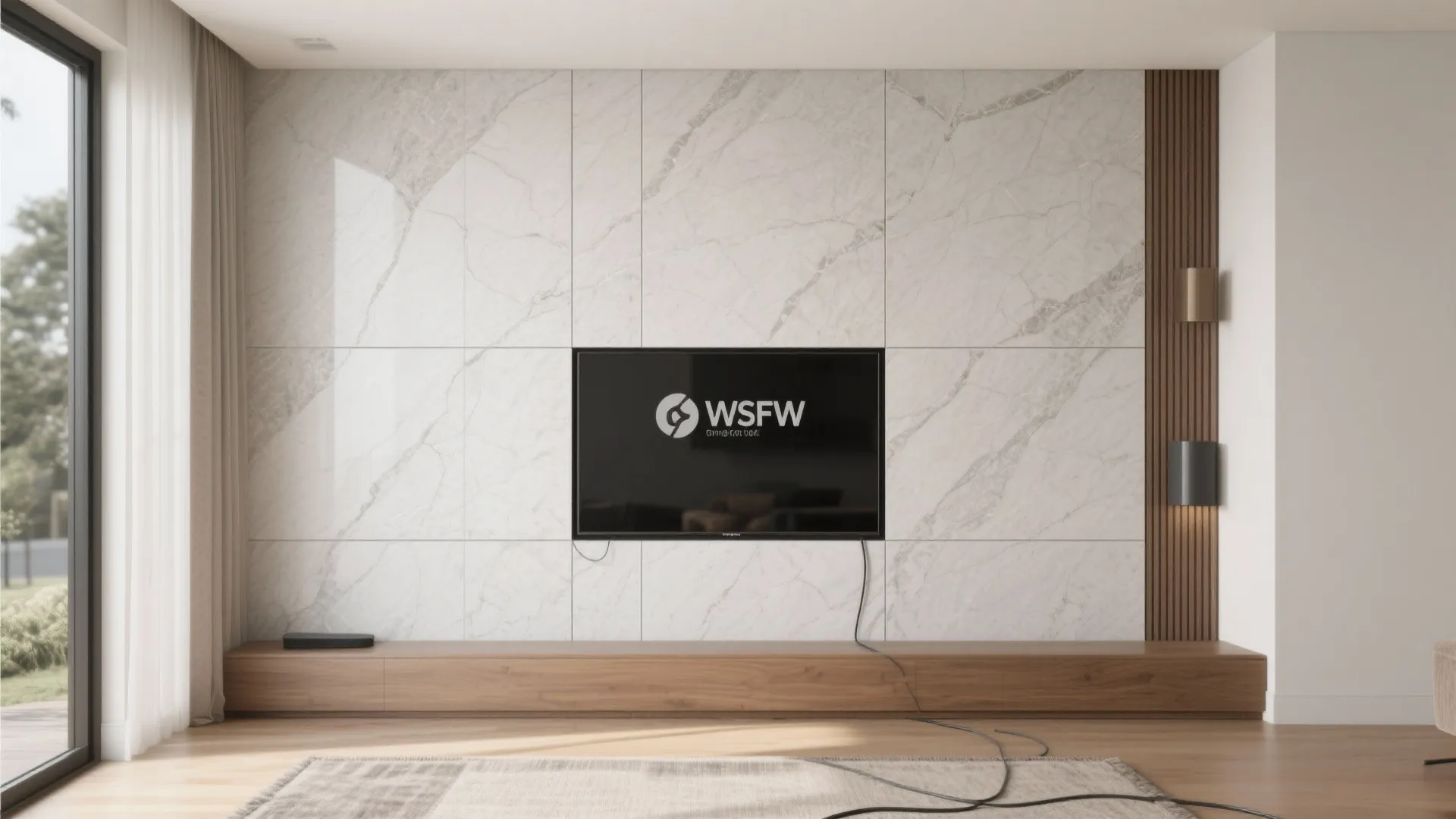 Stone-Look Panel With Concealed Raceway