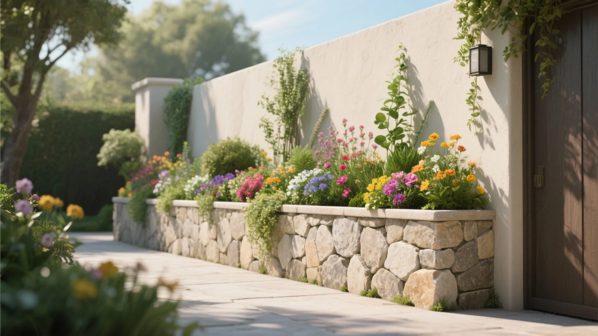 5. Low Brick or Stone Planter Base