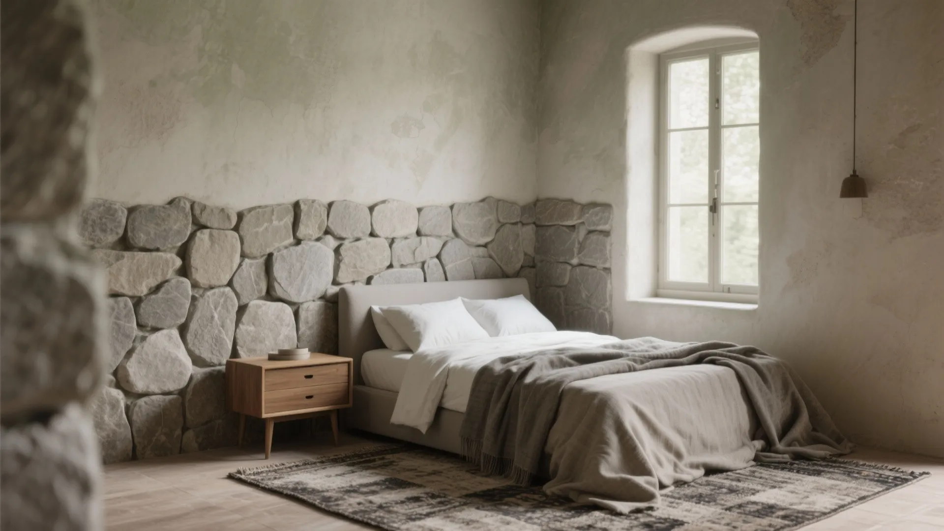 1. Stone textures and warm plaster