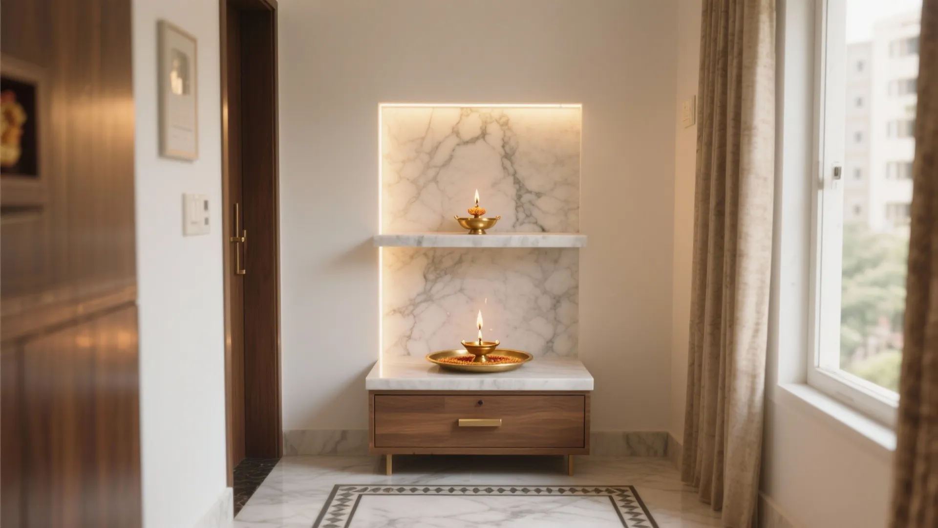Stone Pooja Room Design Ideas for Small Spaces: Fast-Track Guide to Creating a Serene Stone Pooja Room in Minutes