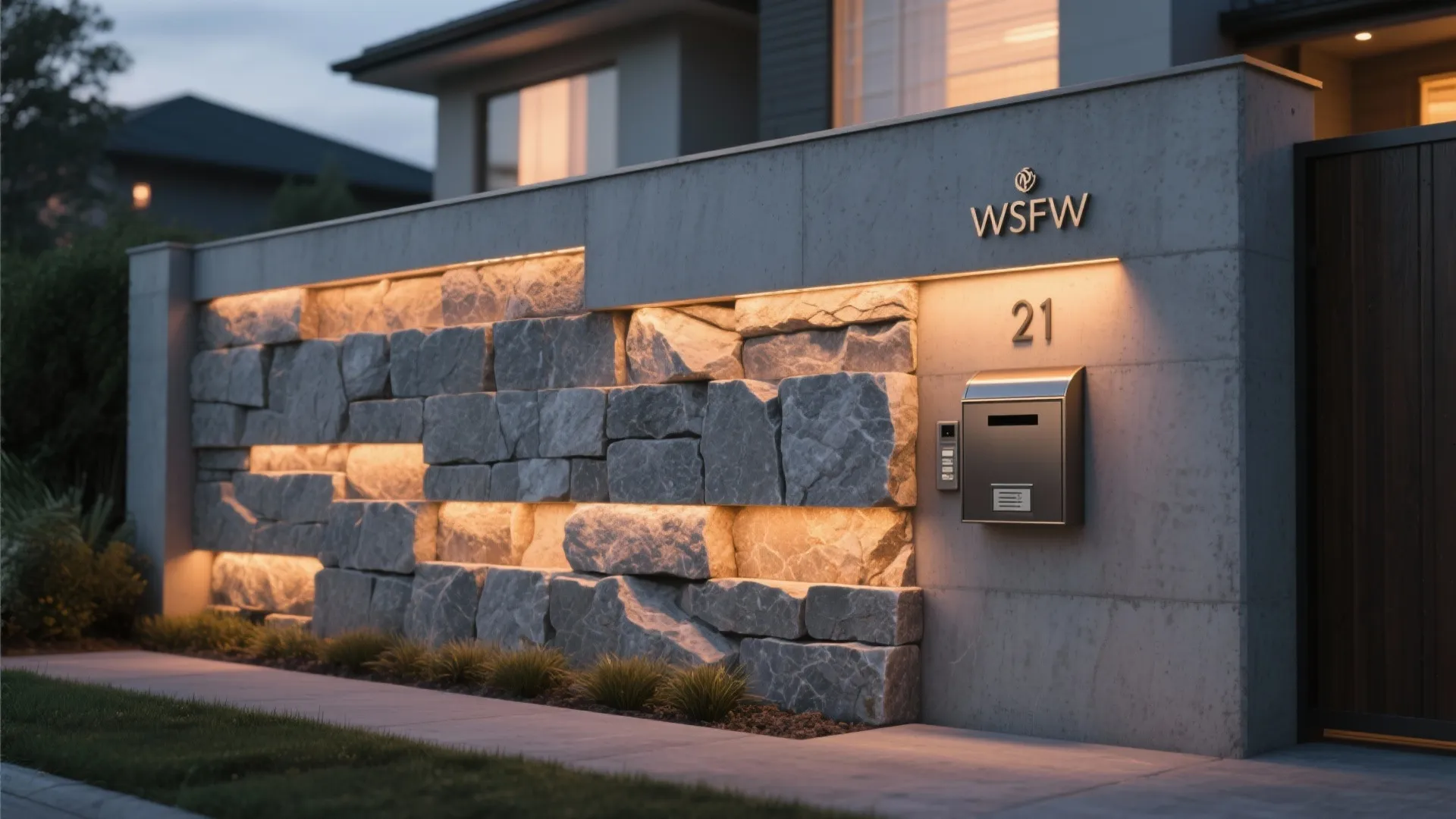 Natural Stone Cladding with Layered Setbacks