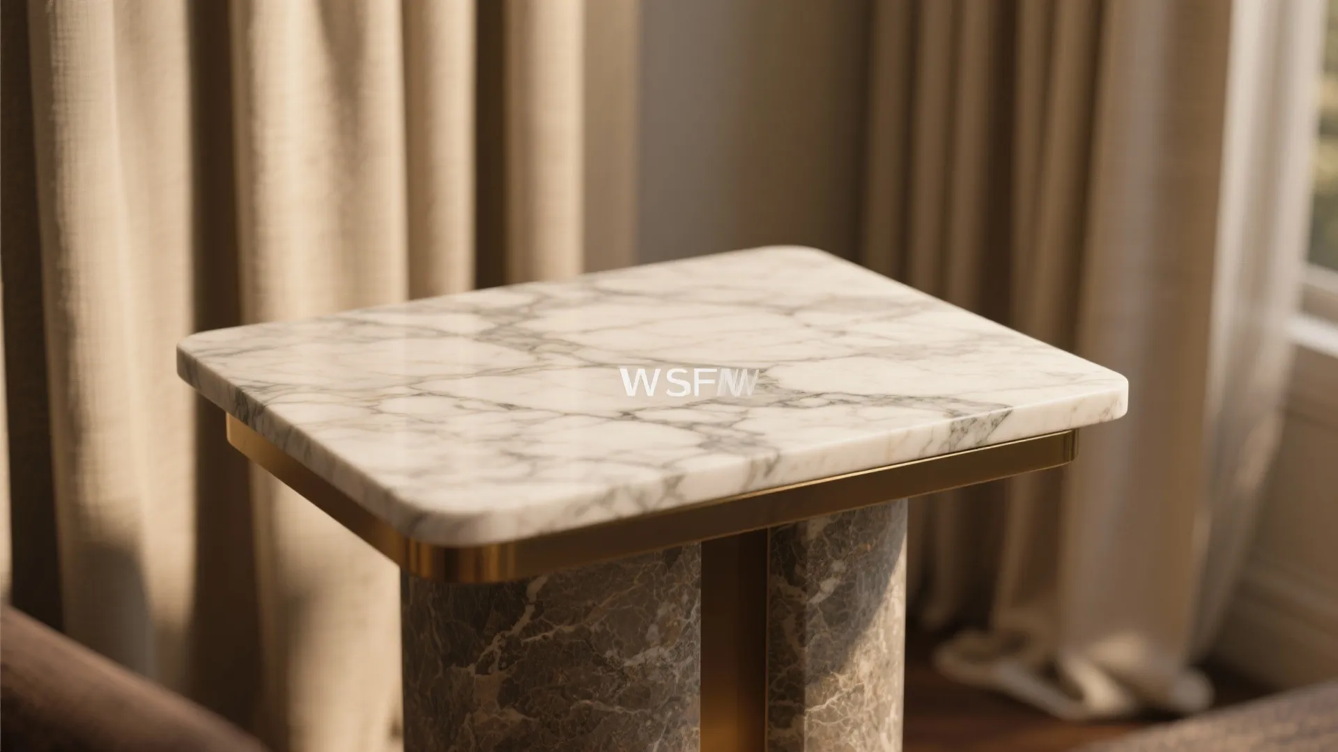 8. Stone-topped Side Tables