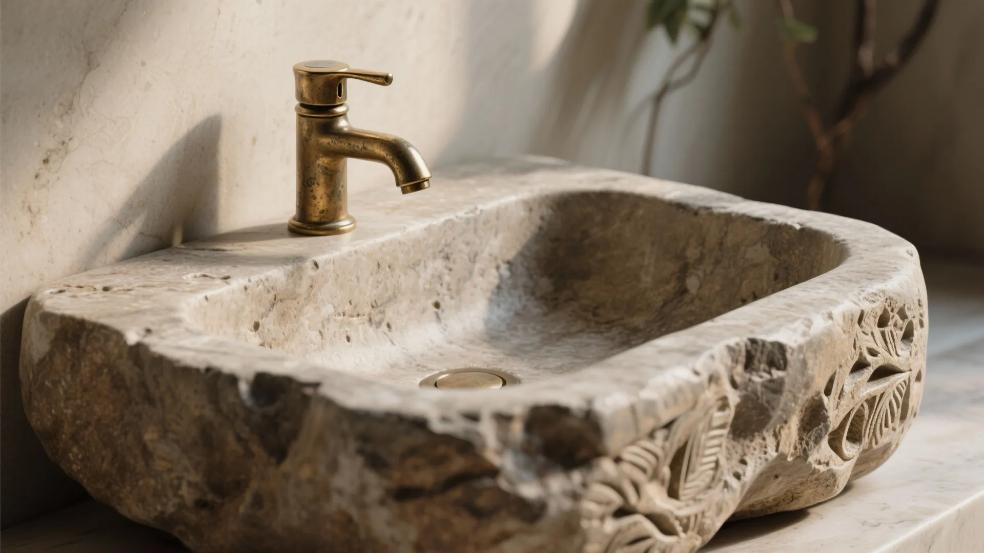 8. Natural Stone Sink