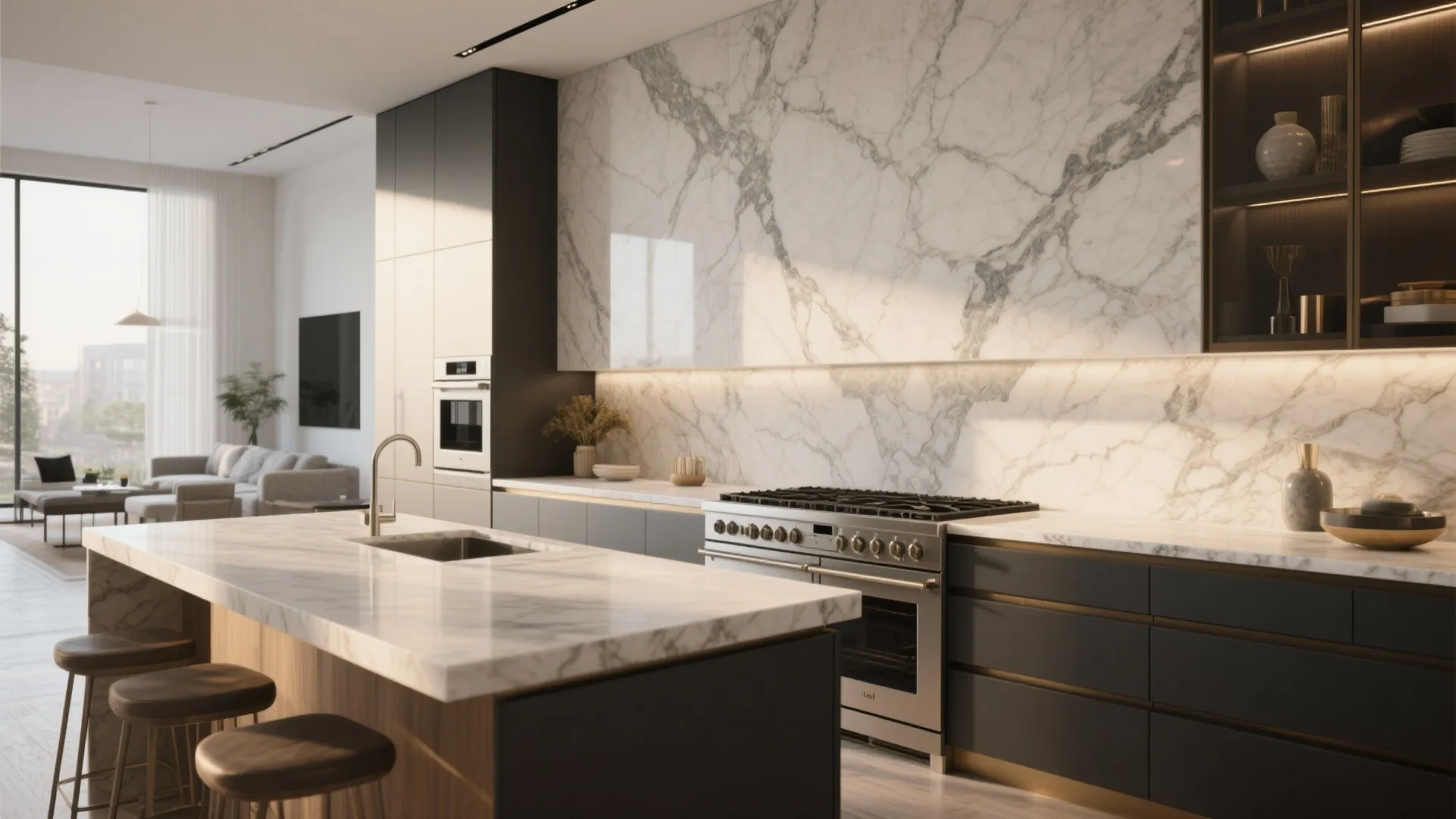 5. Natural stone slab or quartz full slab