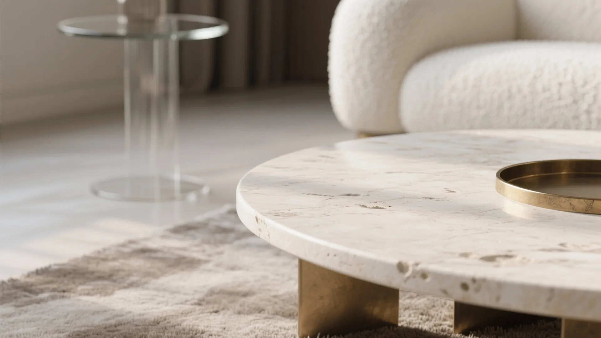 A Monolithic Stone (or Stone-Look) Coffee Table