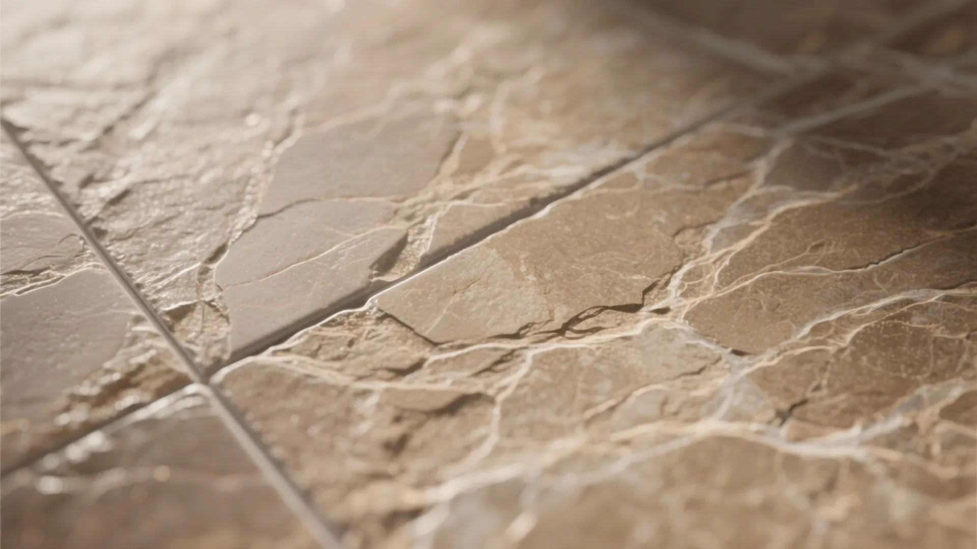 Textured stone-look tiles for warmth without the upkeep