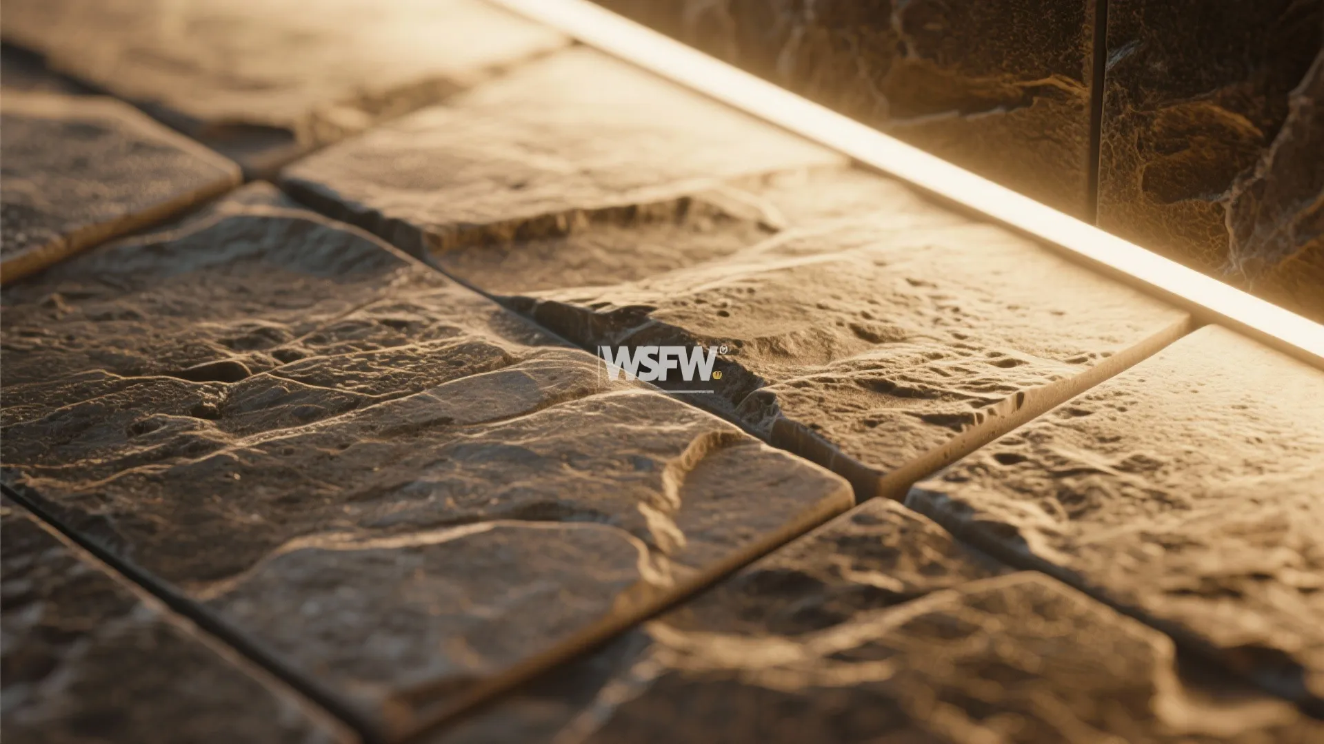 Textured Stone-Look Feature Wall for Warmth