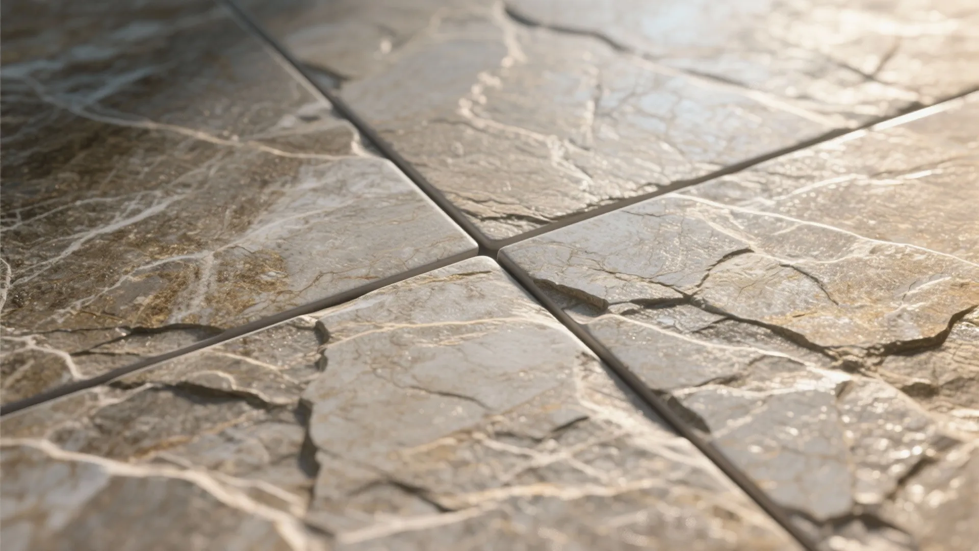 3) Textured porcelain that looks like stone