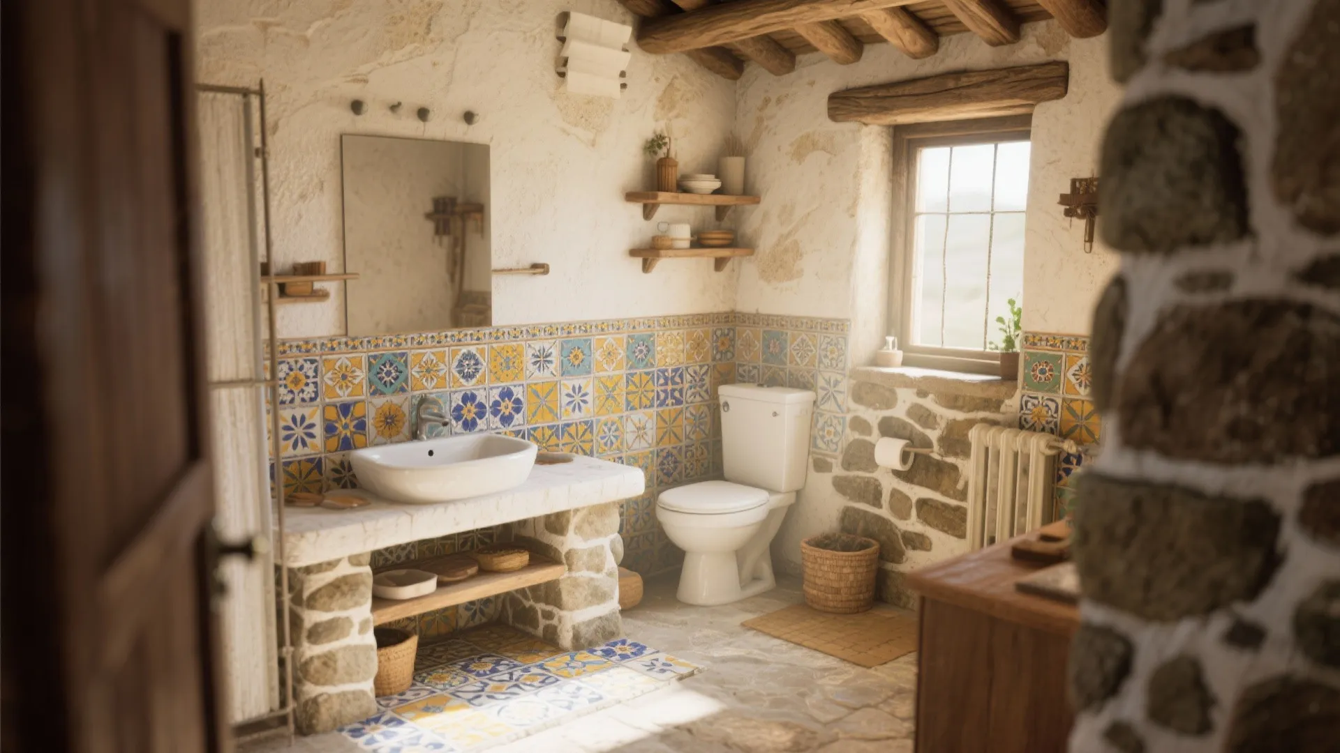 Stone and tile combinations