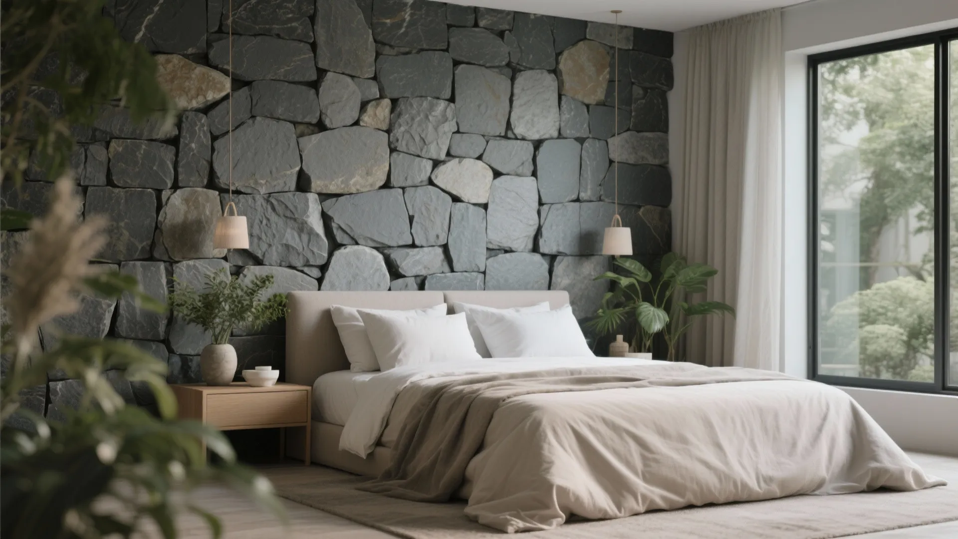 3. Textured Stone Serenity