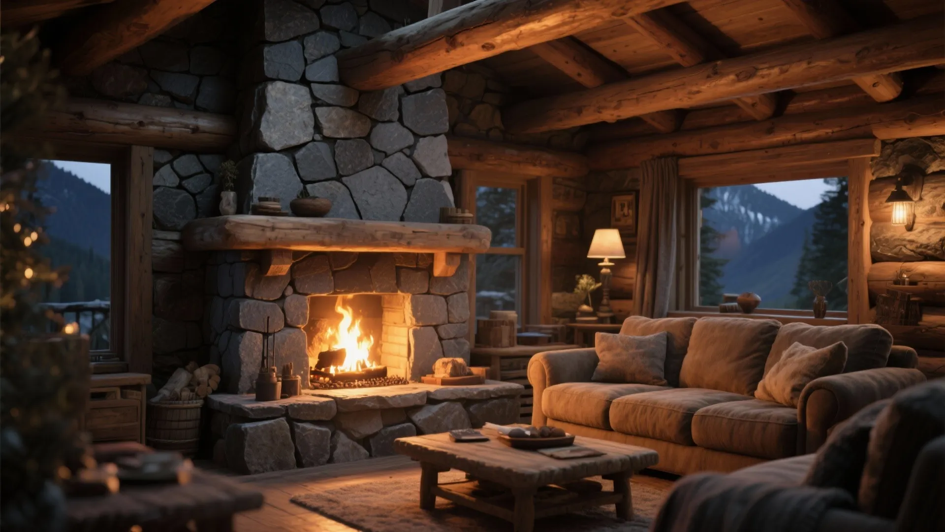 3. Textured Stone Tiles for Warmth