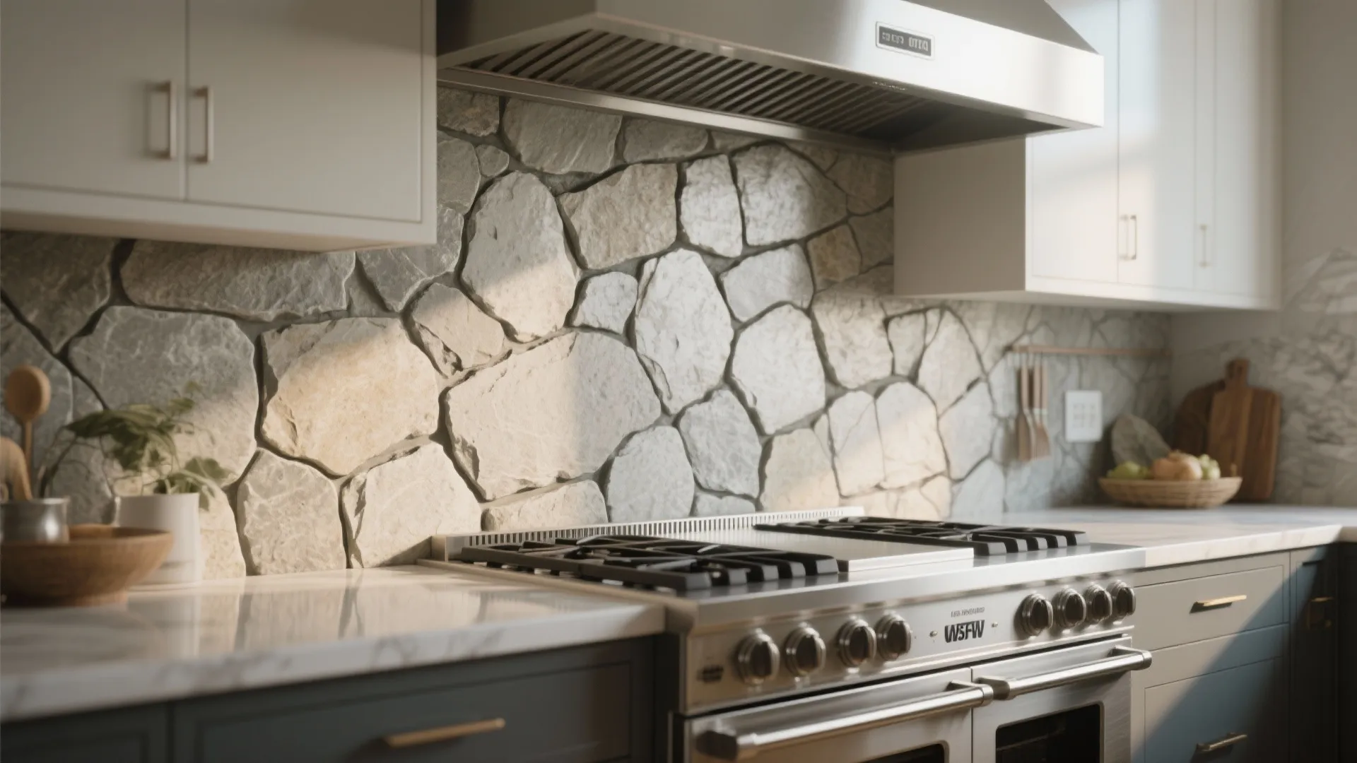 2. Textured stone tiles