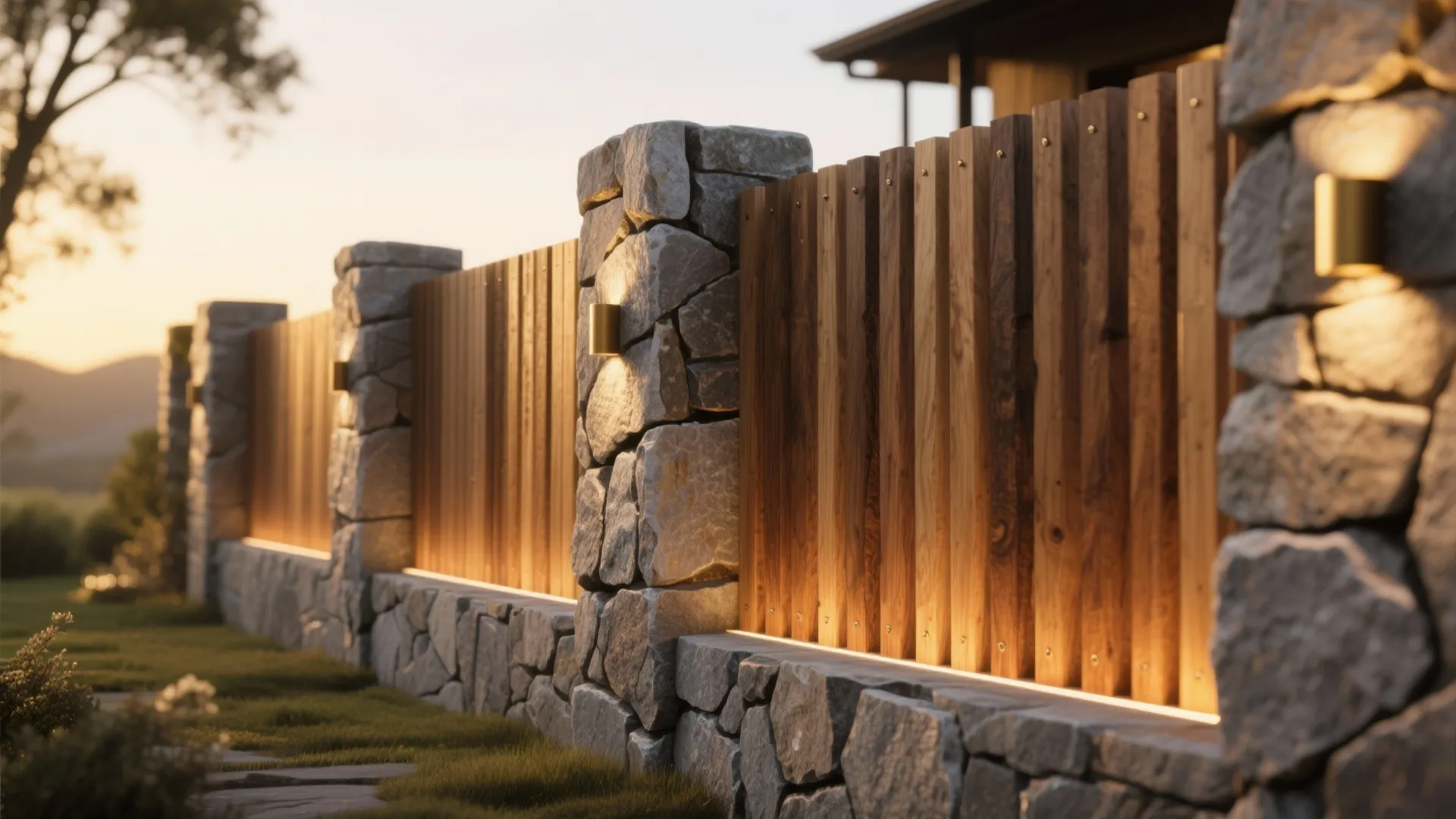 Warm & Durable: Stone Meets Timber