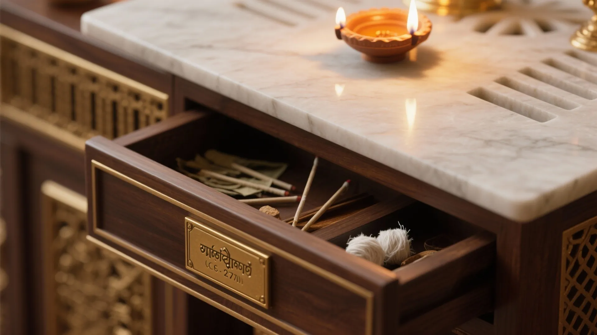 Idea 5: Ventilated Stone-Top Stand with Hidden Storage