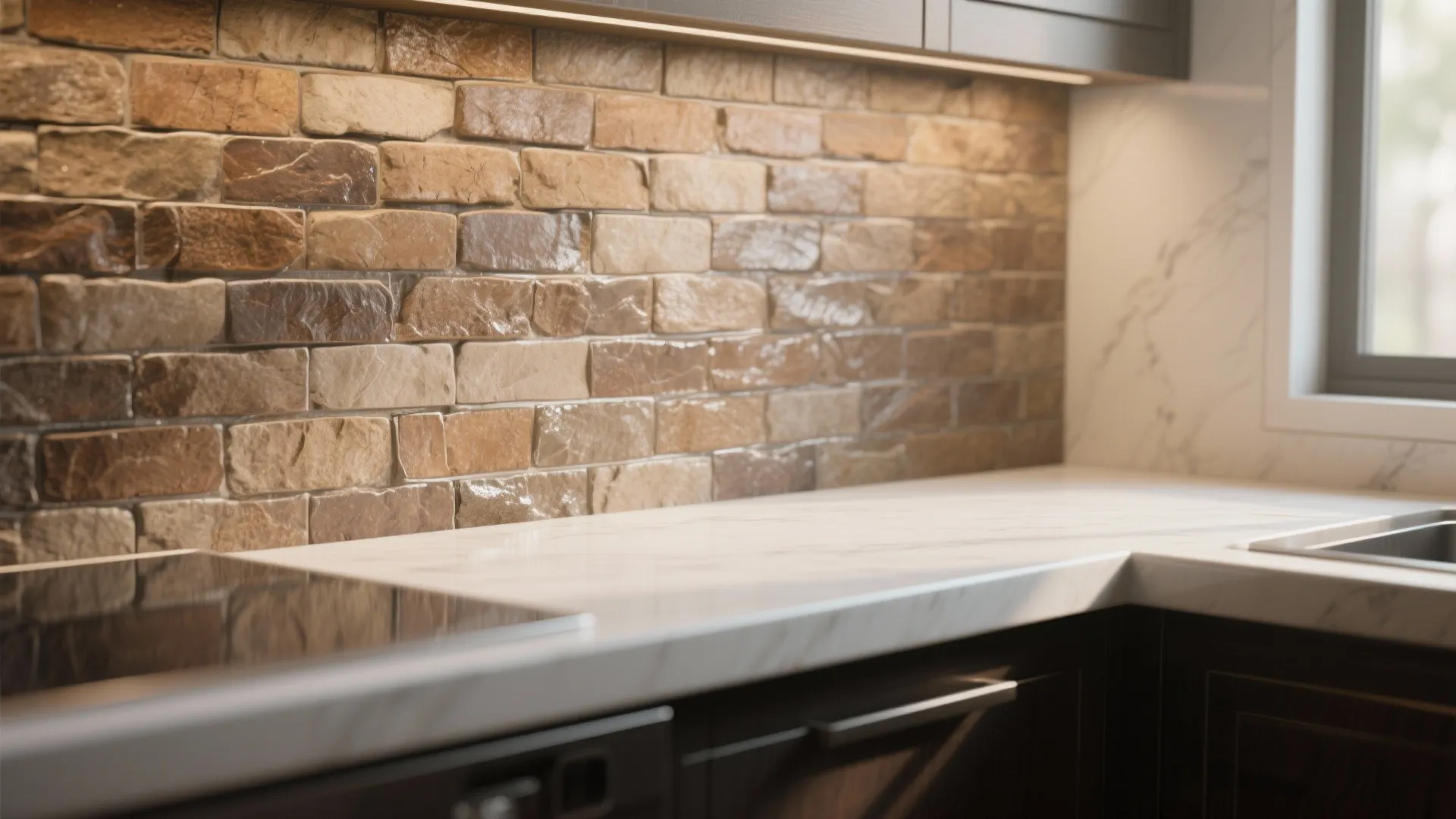 4. Textured Stone or Brick Veneer