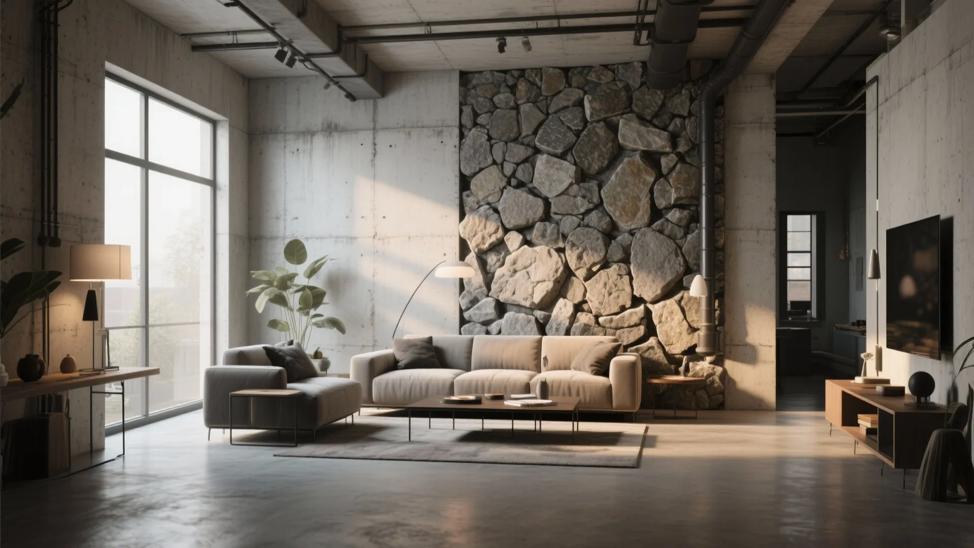 7. Brick or Stone Veneer Half Wall